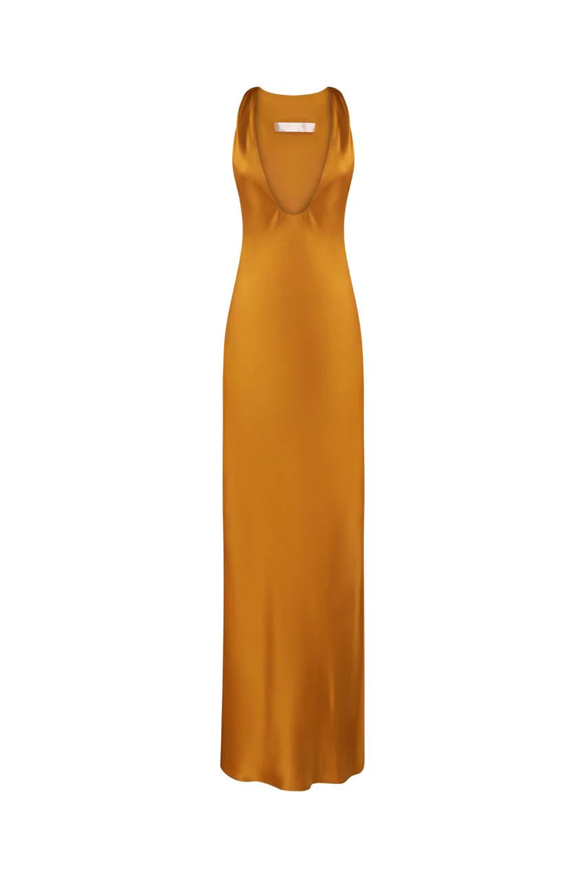 Maxi Dress Tina in Honey Gold