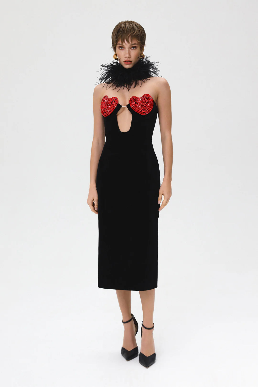 Mermaid velvet dress Black / S