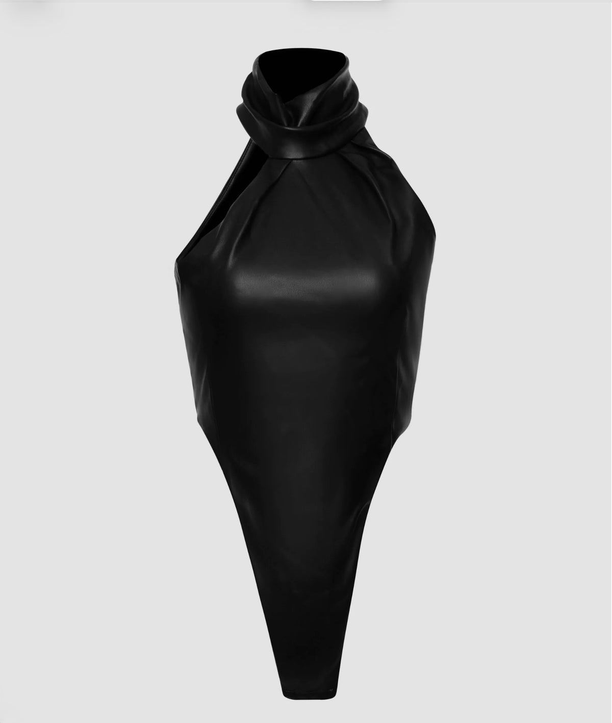 Leather Bodysuit with Cut-Outs