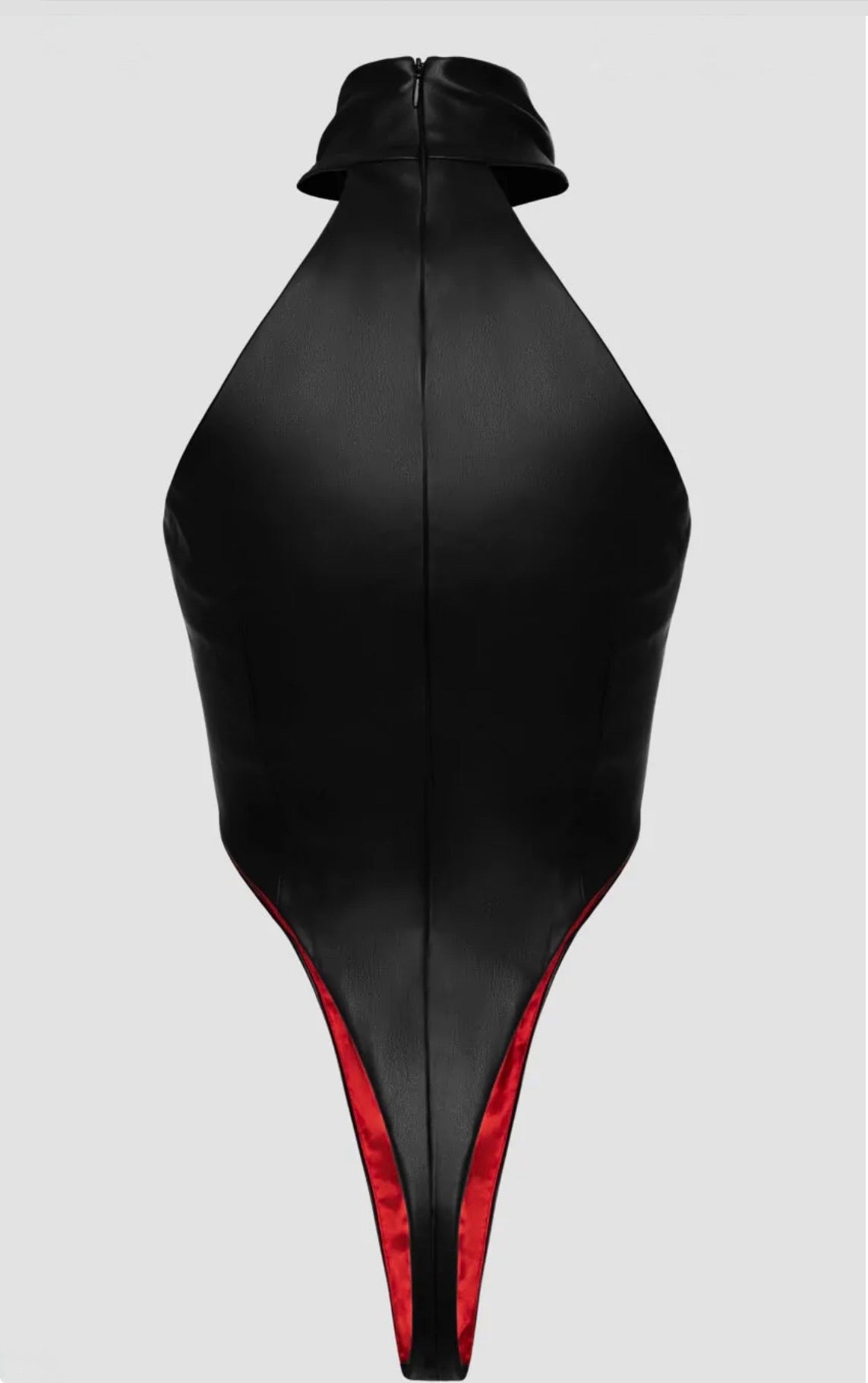 Leather Bodysuit with Cut-Outs