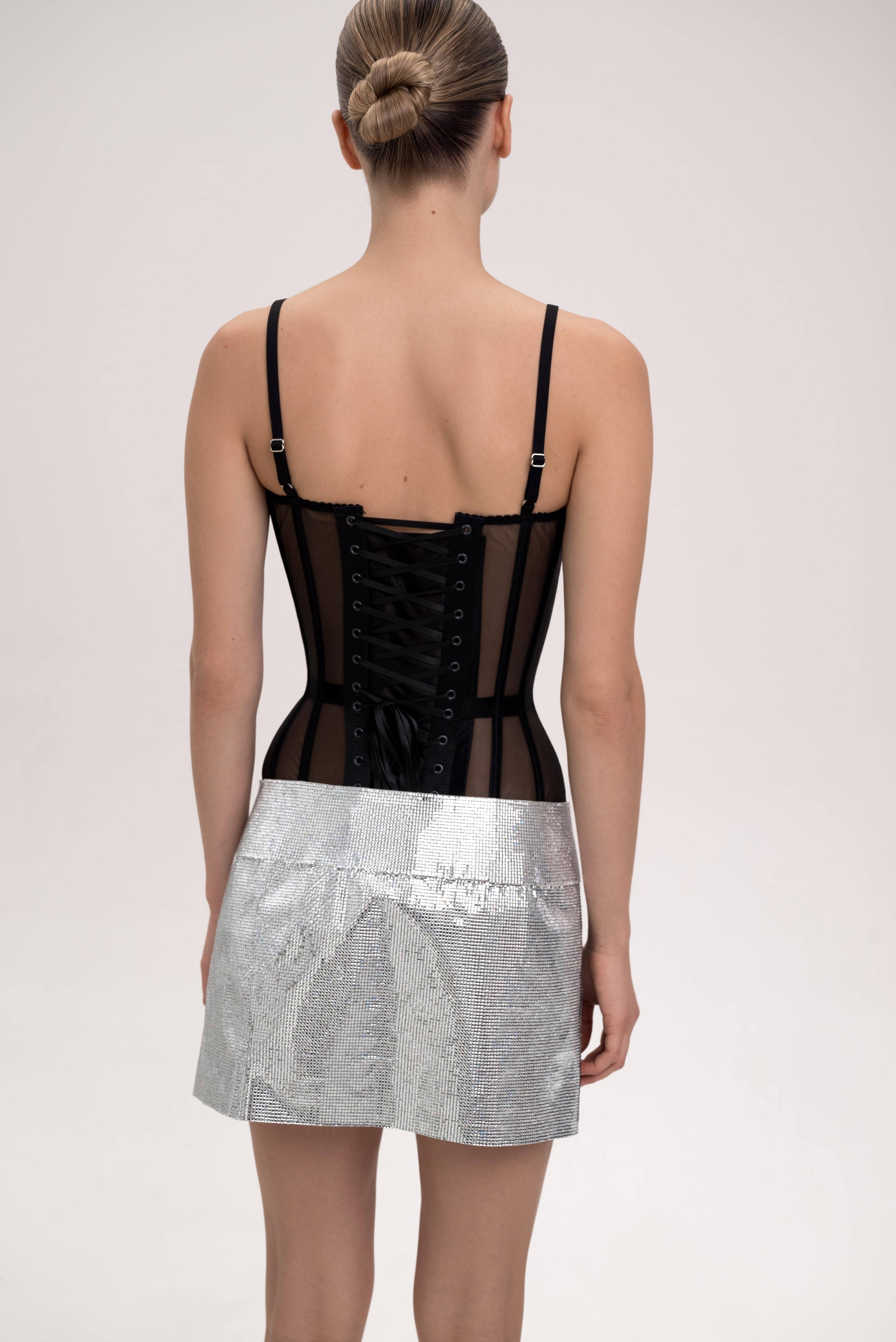 Corset With Transparent Cups