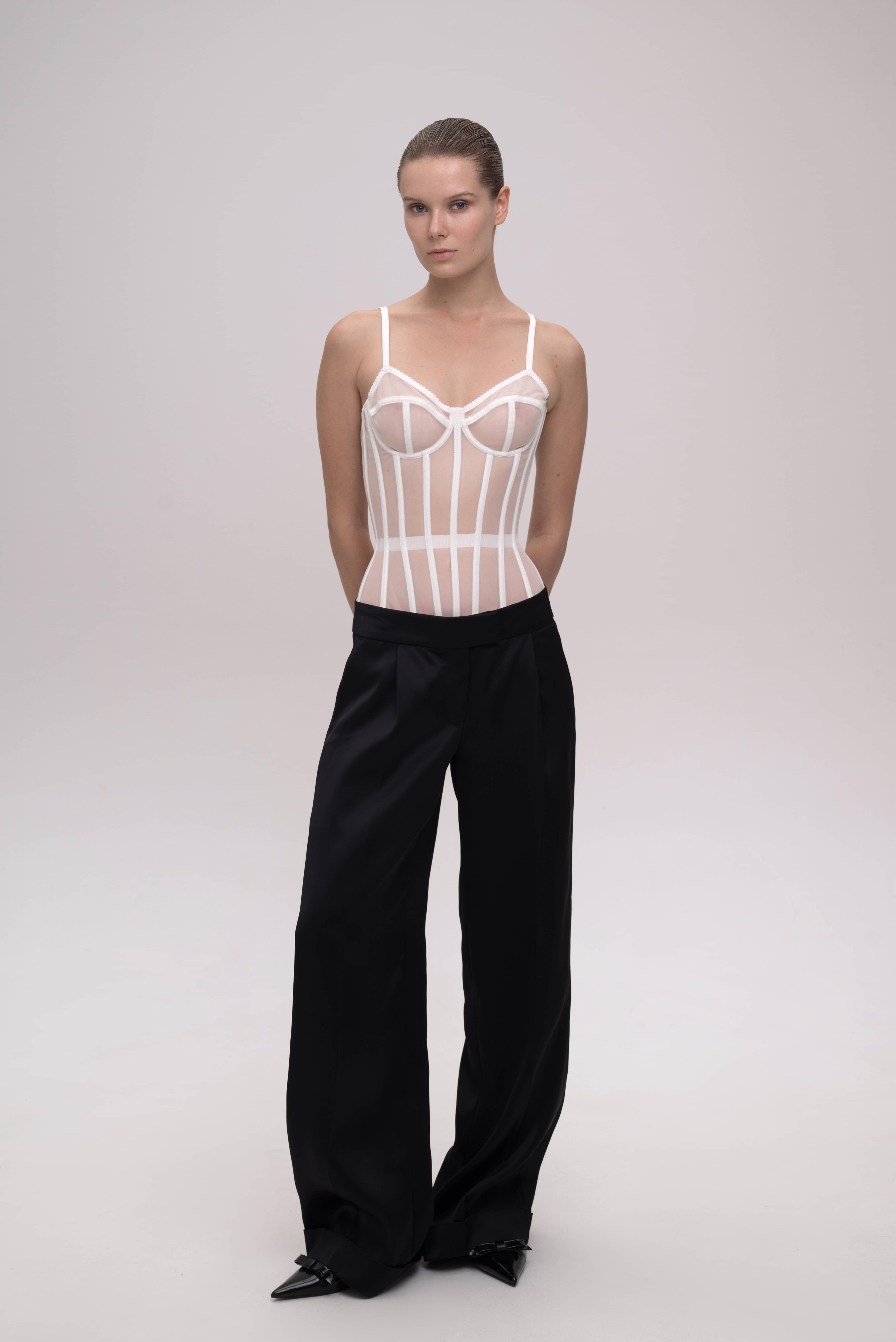 Corset With Transparent Cups