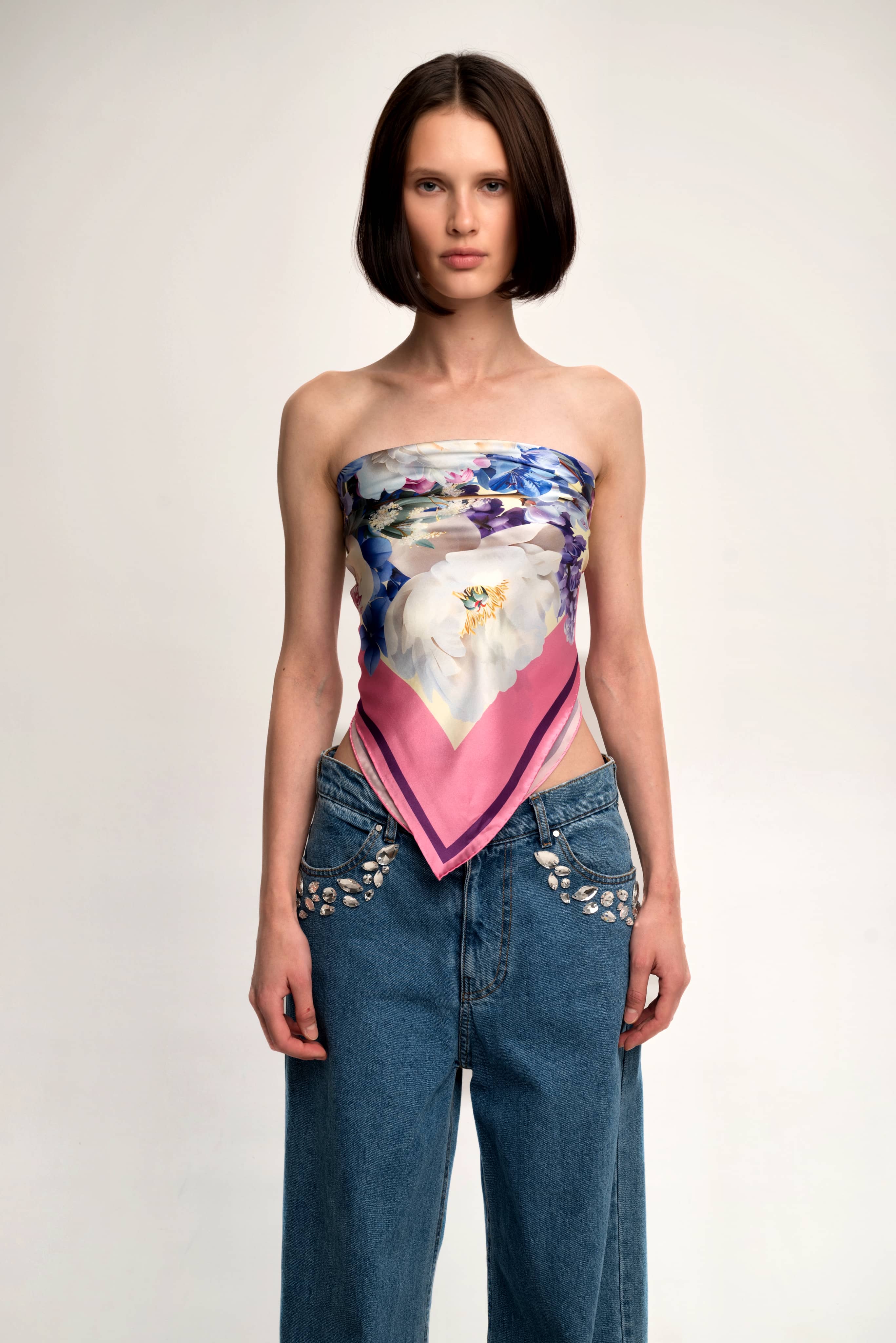 Silk scarf - May flowers