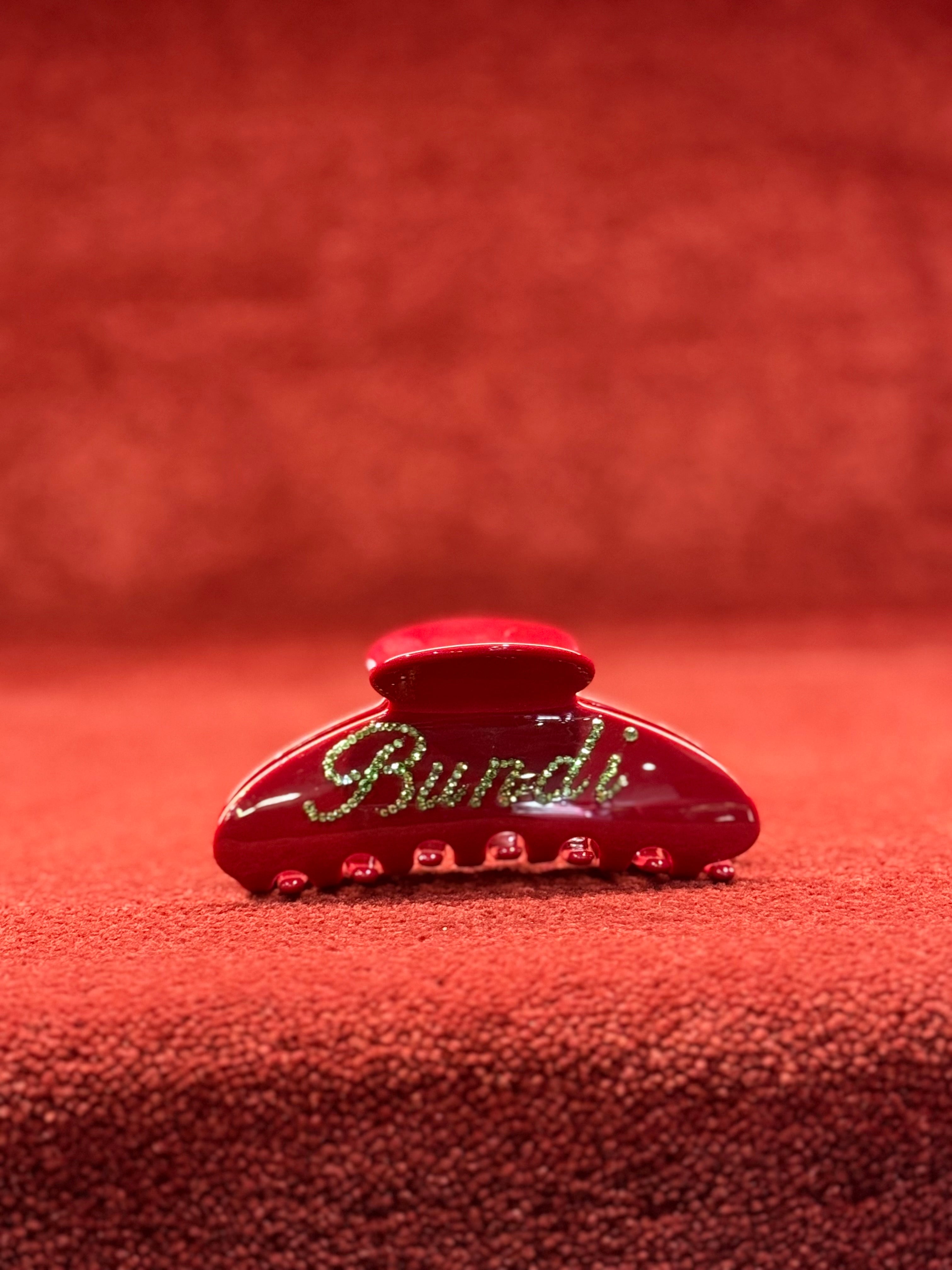 BUNDÏ Signature Holiday Hair Claw – Ruby Edition