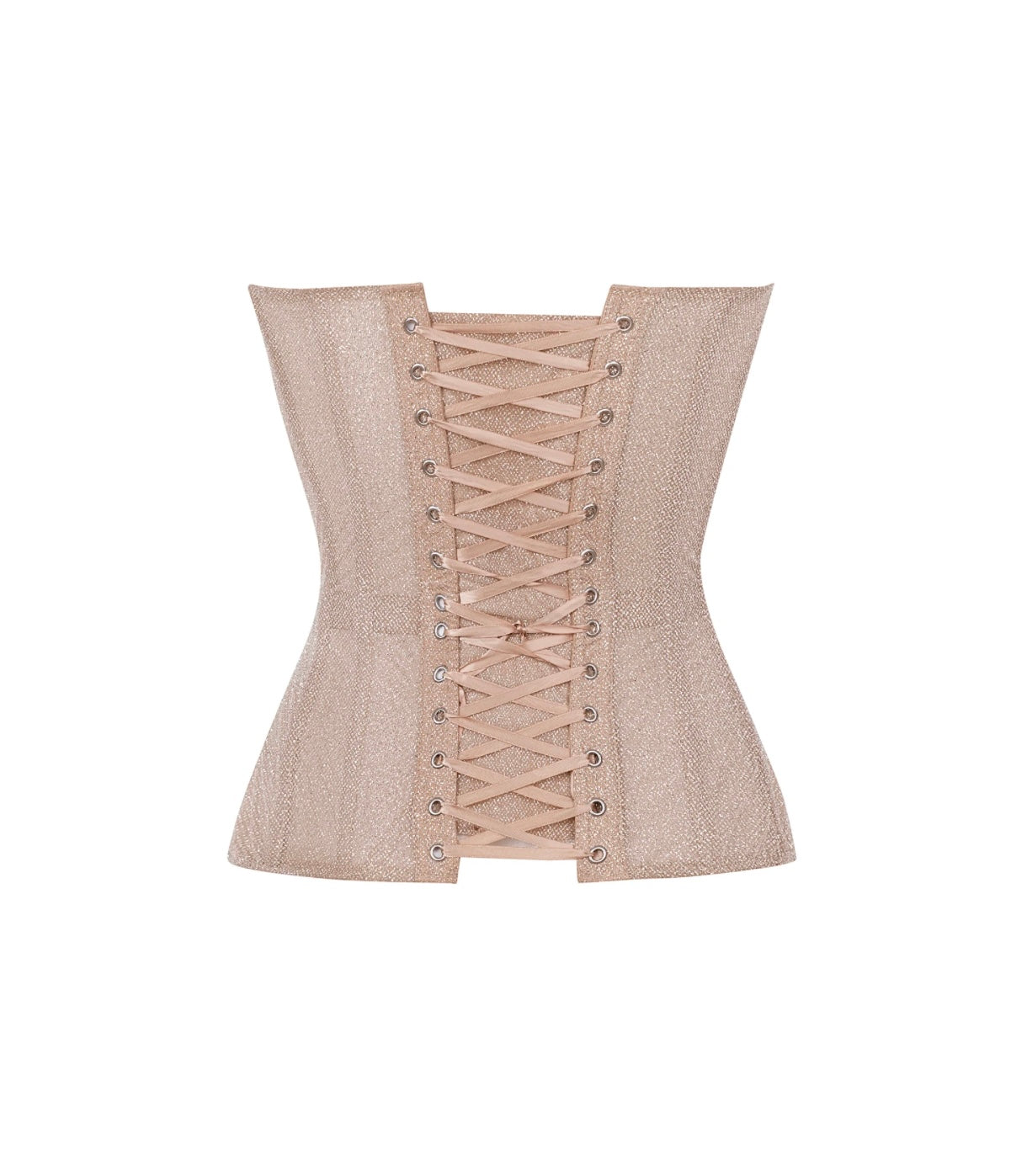 SHINY BEIGE CORSET WITH CUPS