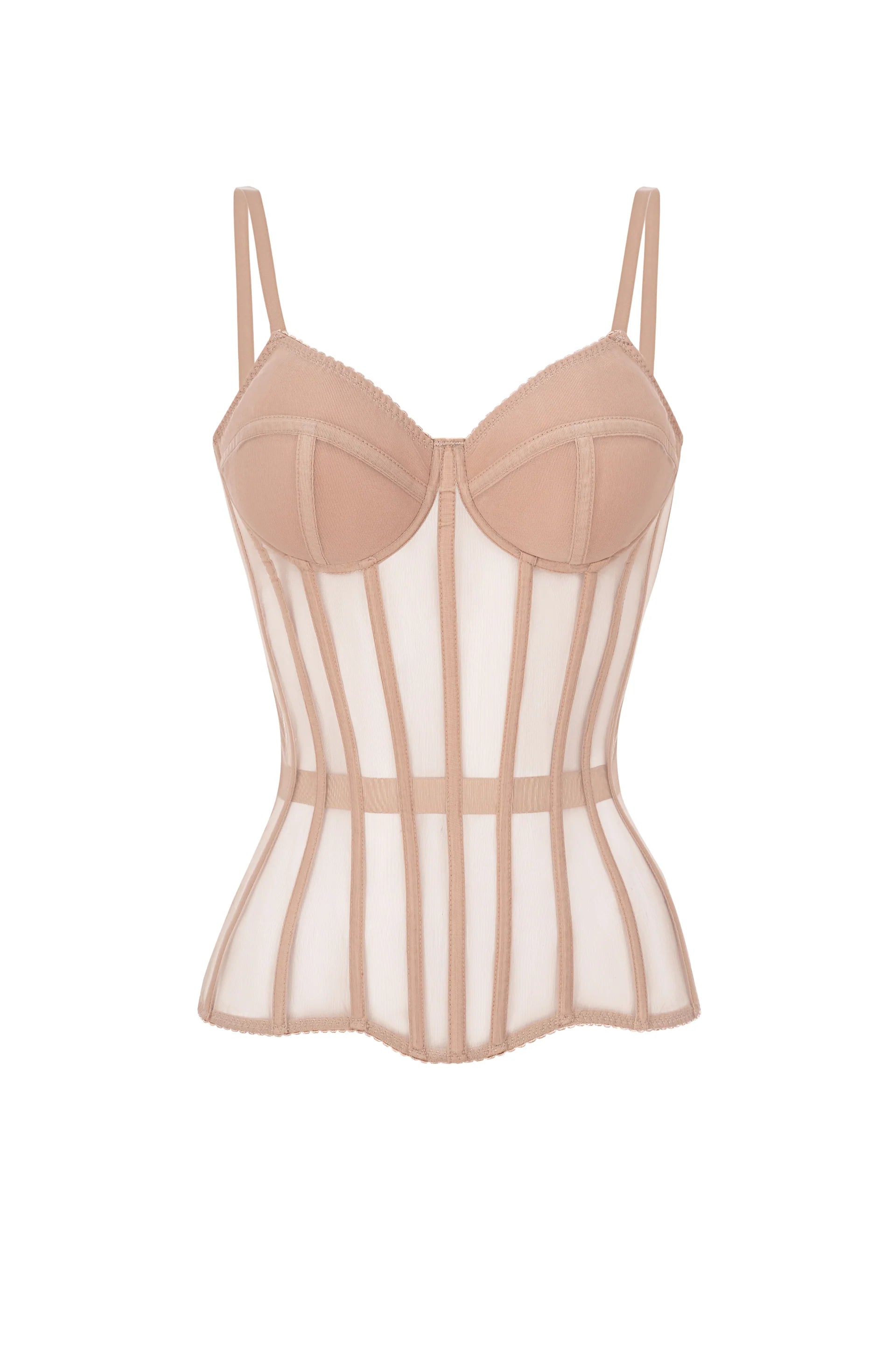Corset With Transparent Cups