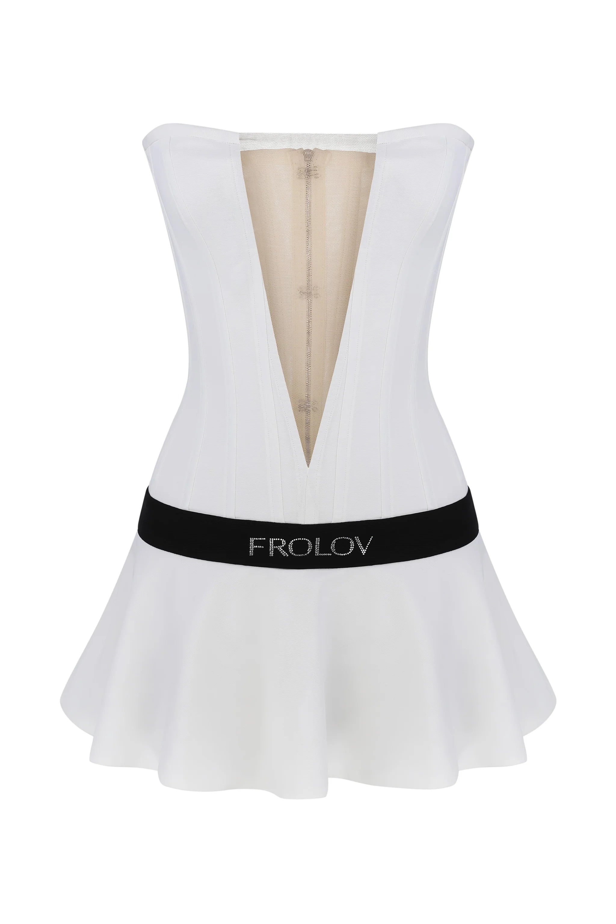 TENNIS STYLE DRESS WITH CORSET TOP