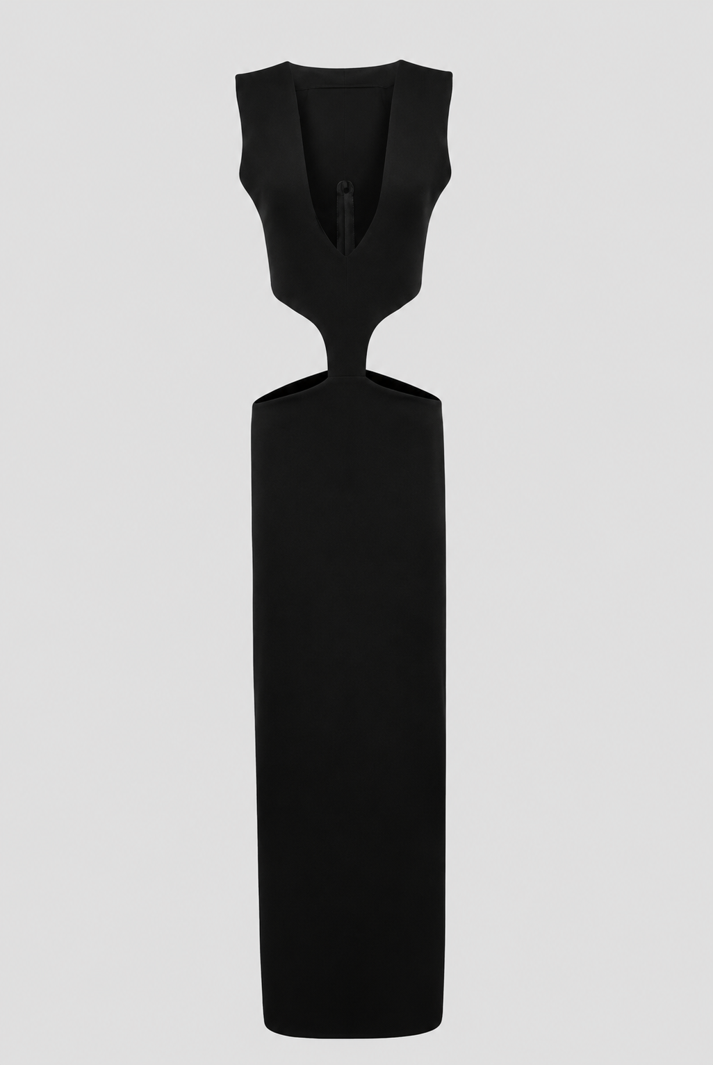 Black Dress with Waist Cut-Outs