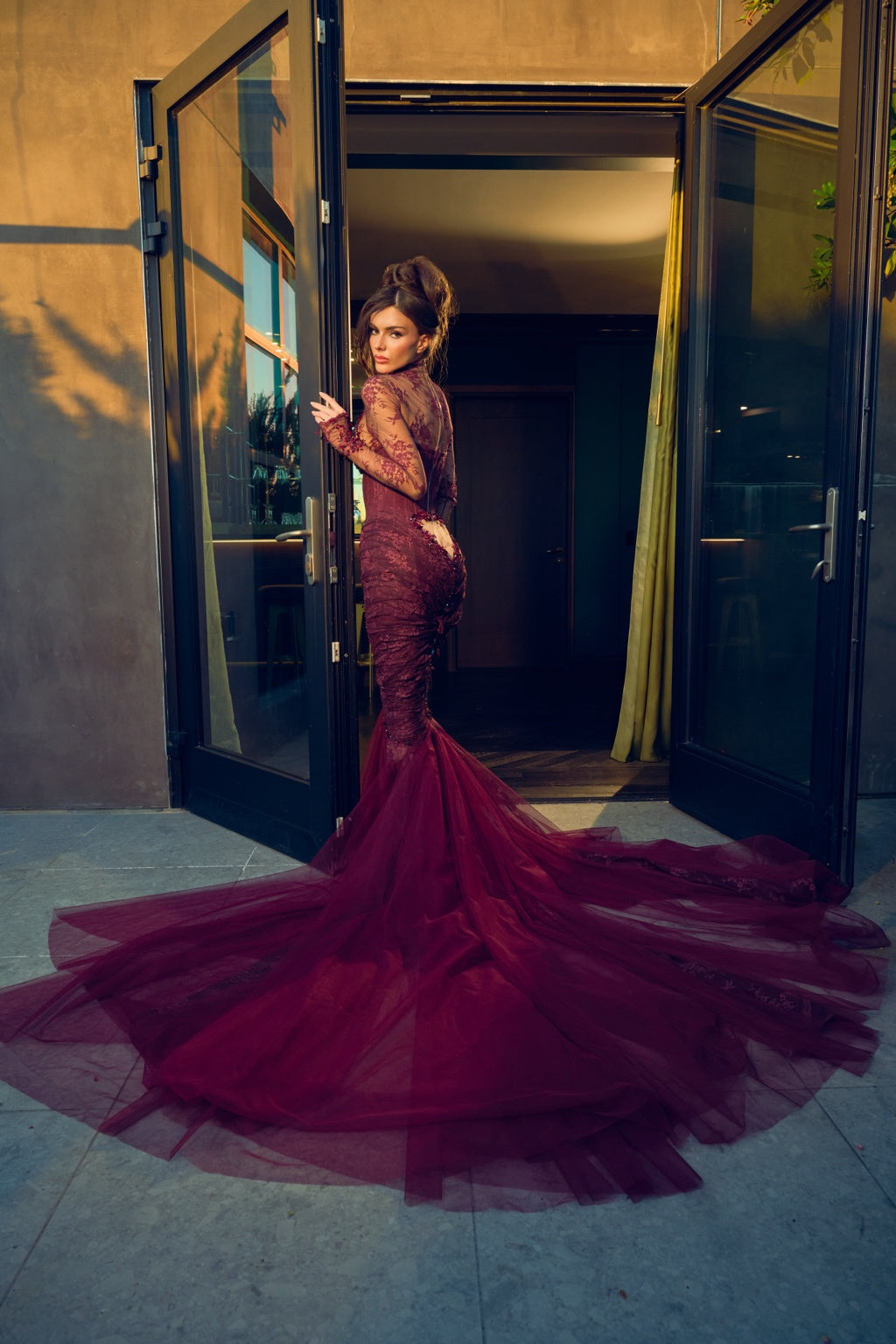 Couture Dress Embellished in Swarovski Crystals