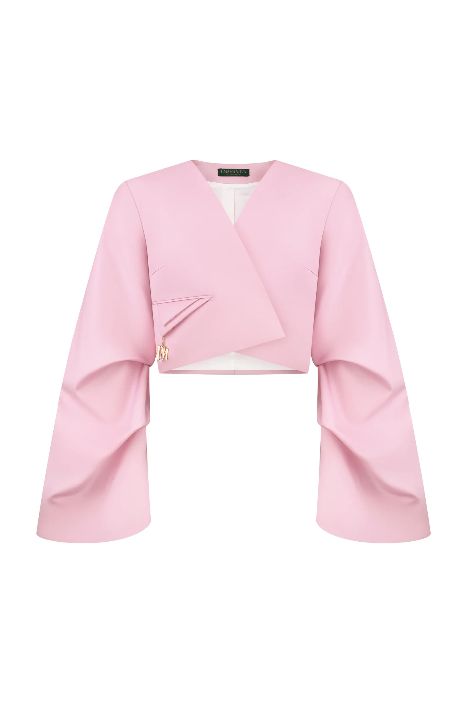 Flux Cropped Blazer in  Rouge
