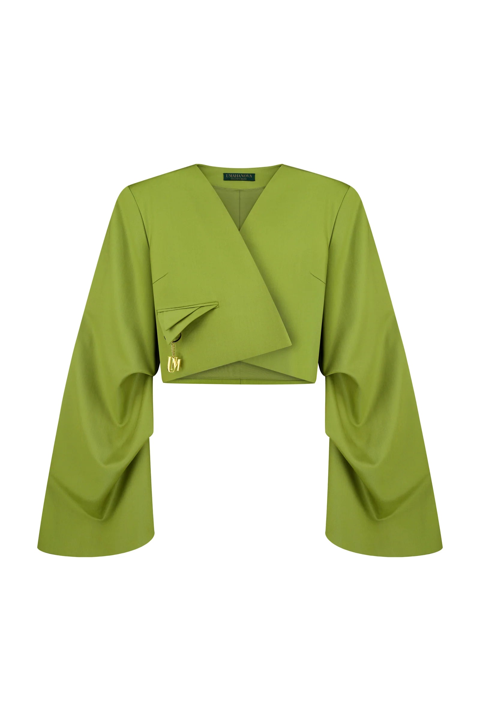 Flux Cropped Blazer in Сhartreuse