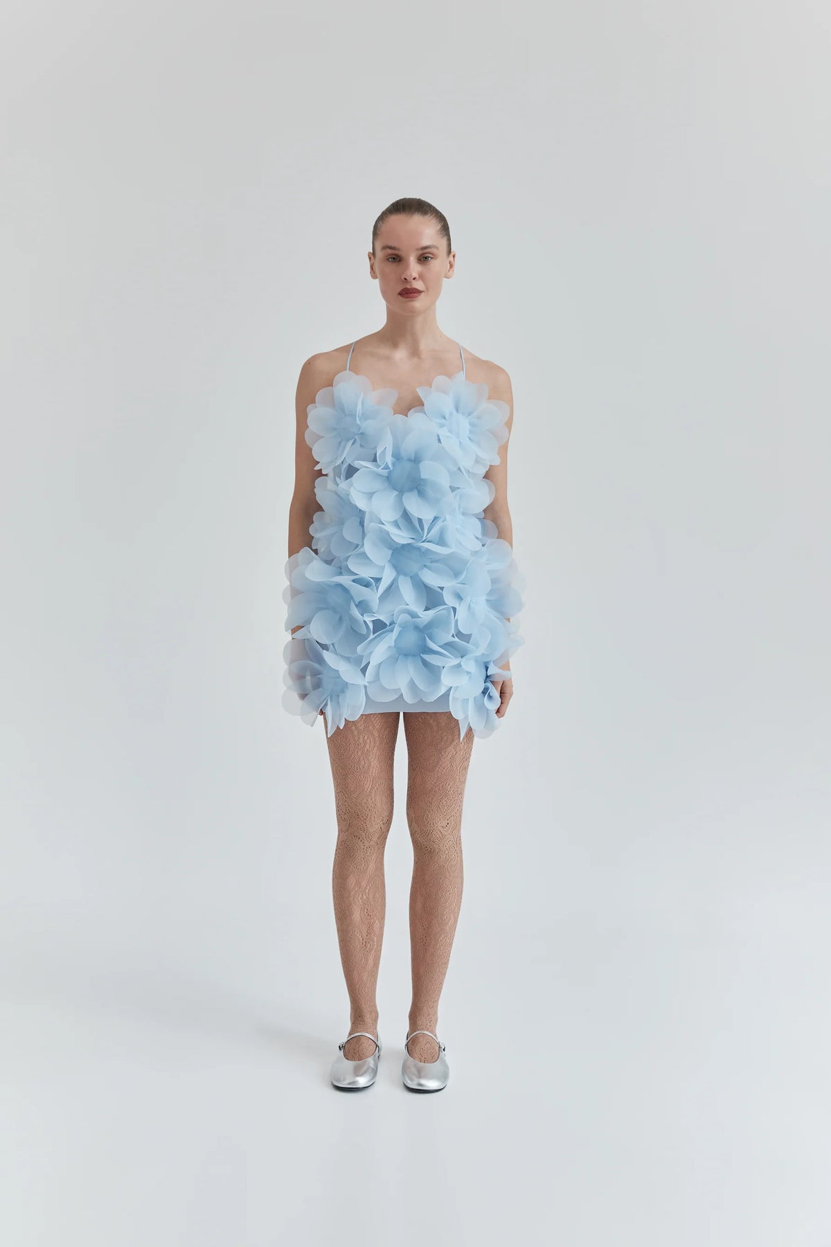 PEONY PASSION DRESS IN CRISP BLUE