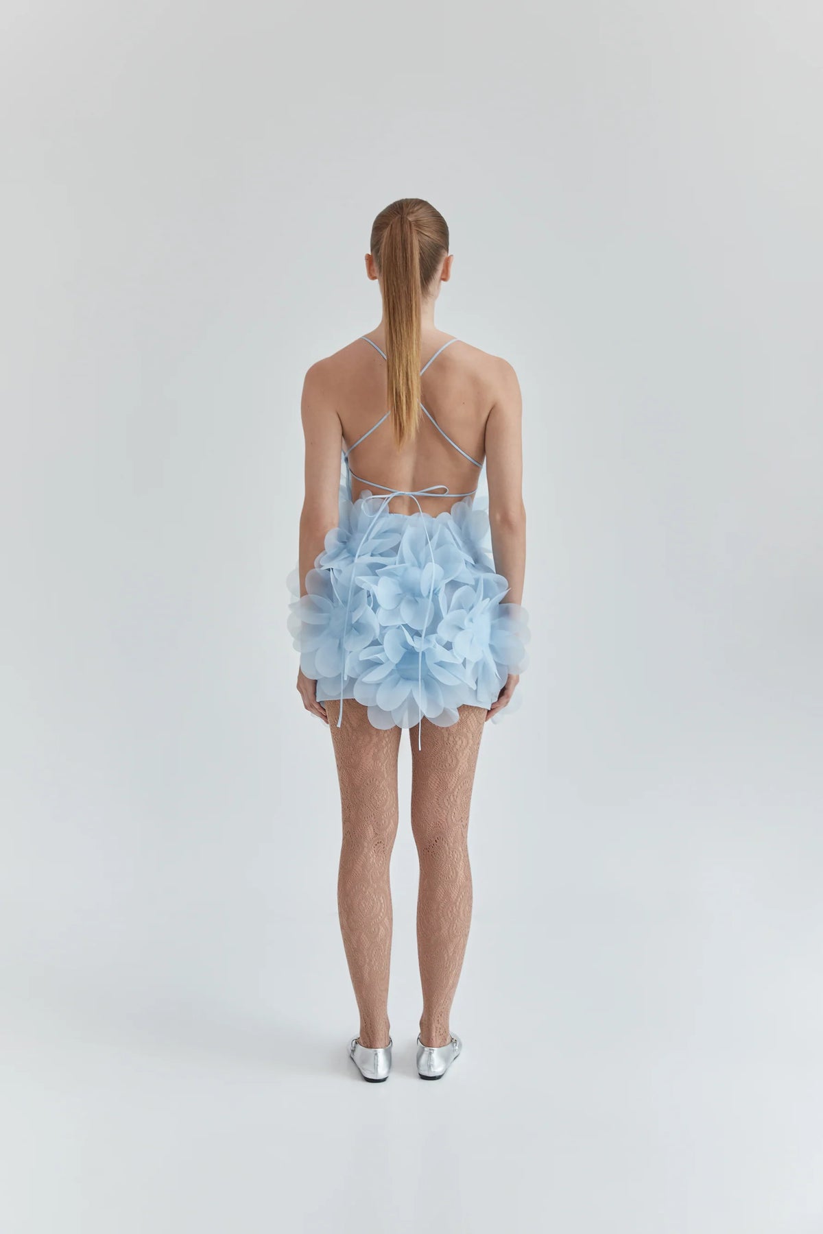 PEONY PASSION DRESS IN CRISP BLUE