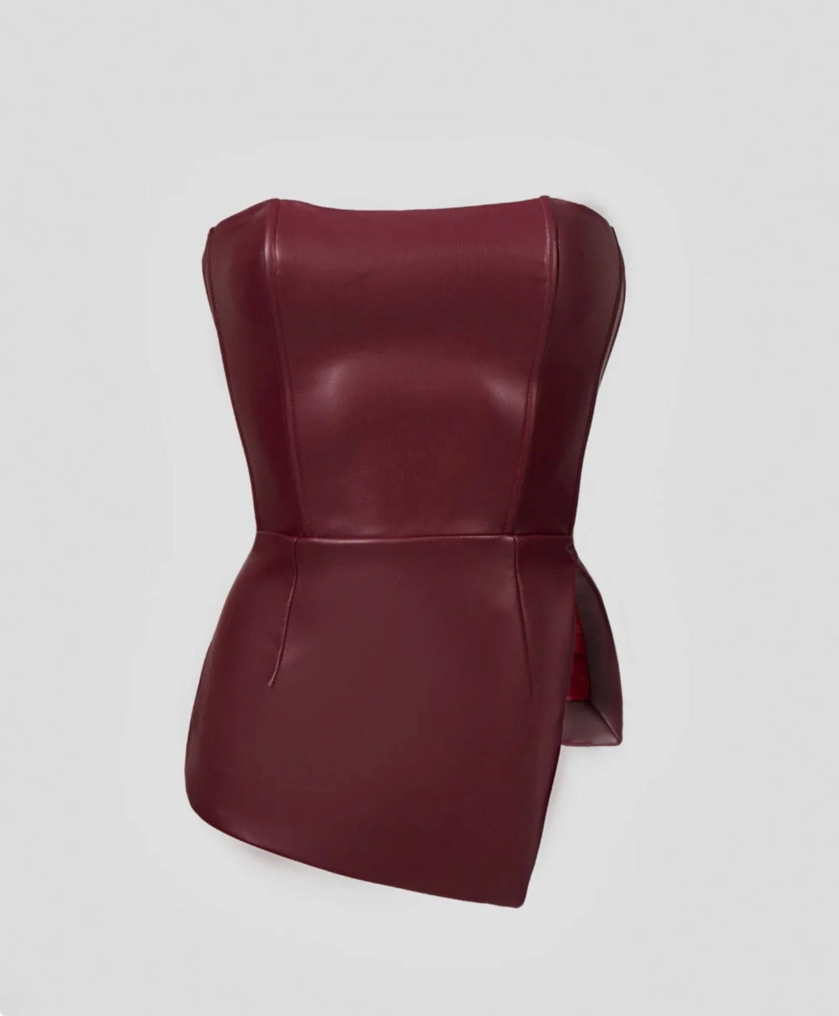 Bordeaux lace-up corset
