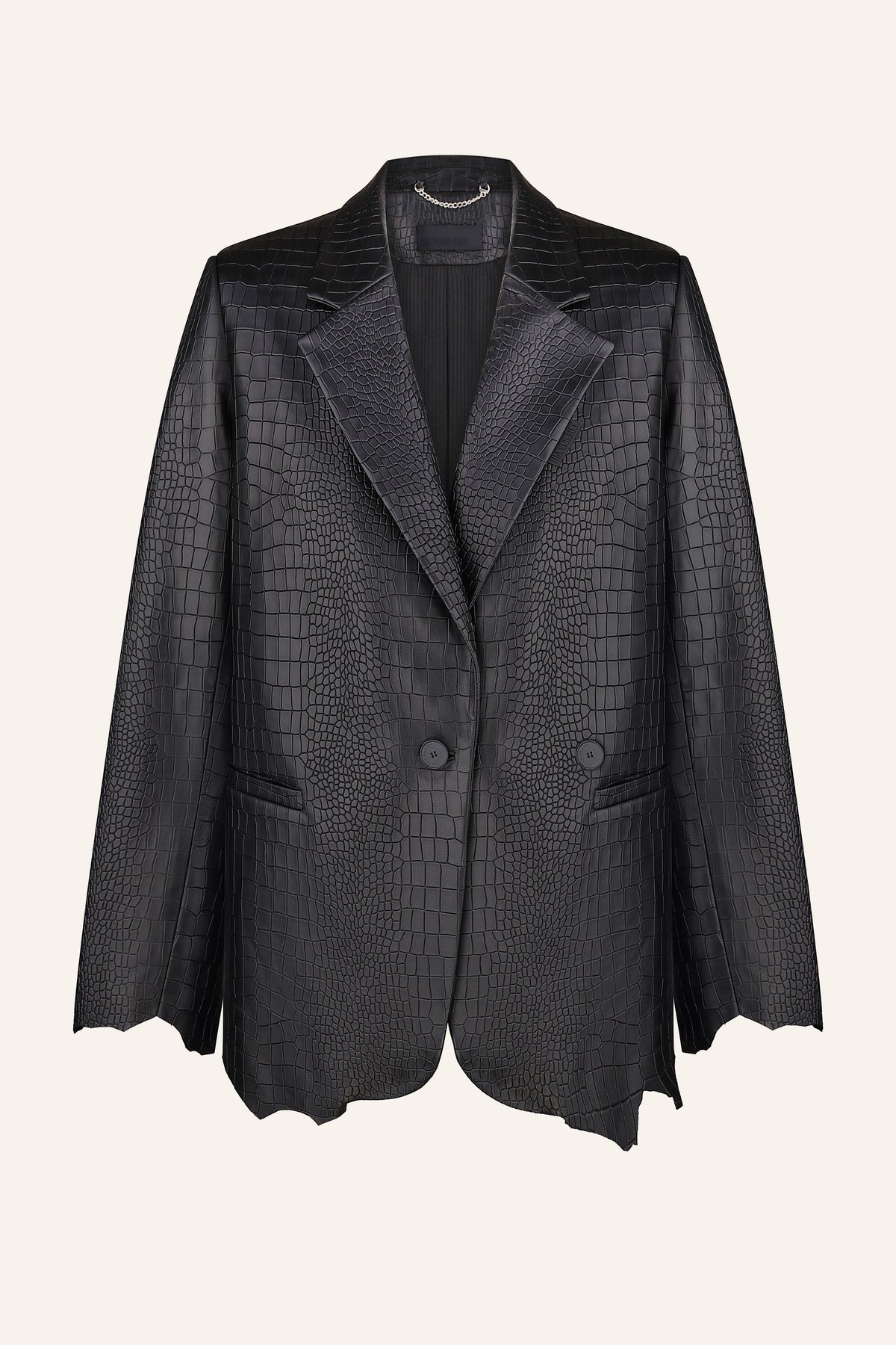 Leather Croco Jacket