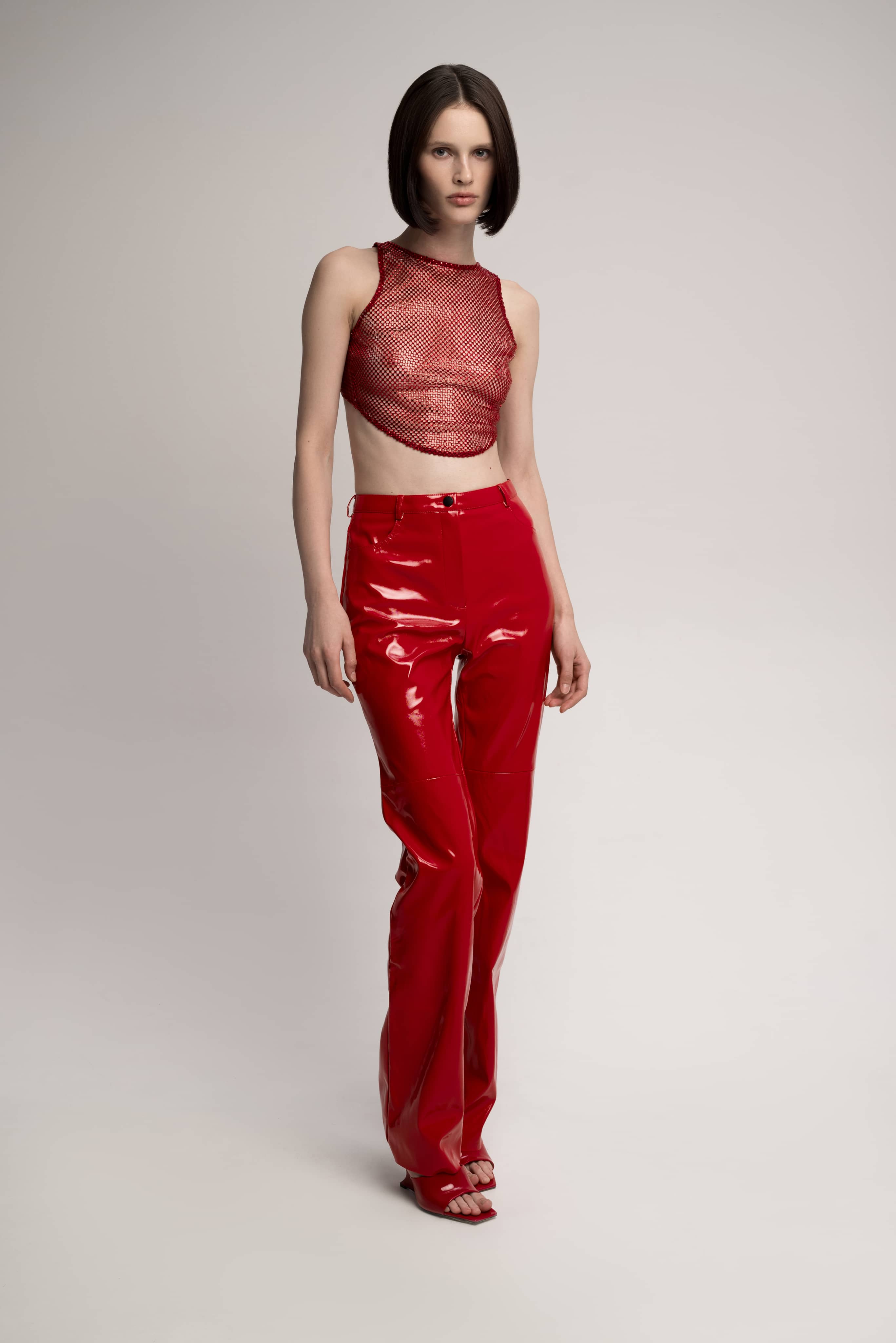 Killa pants in Red patent