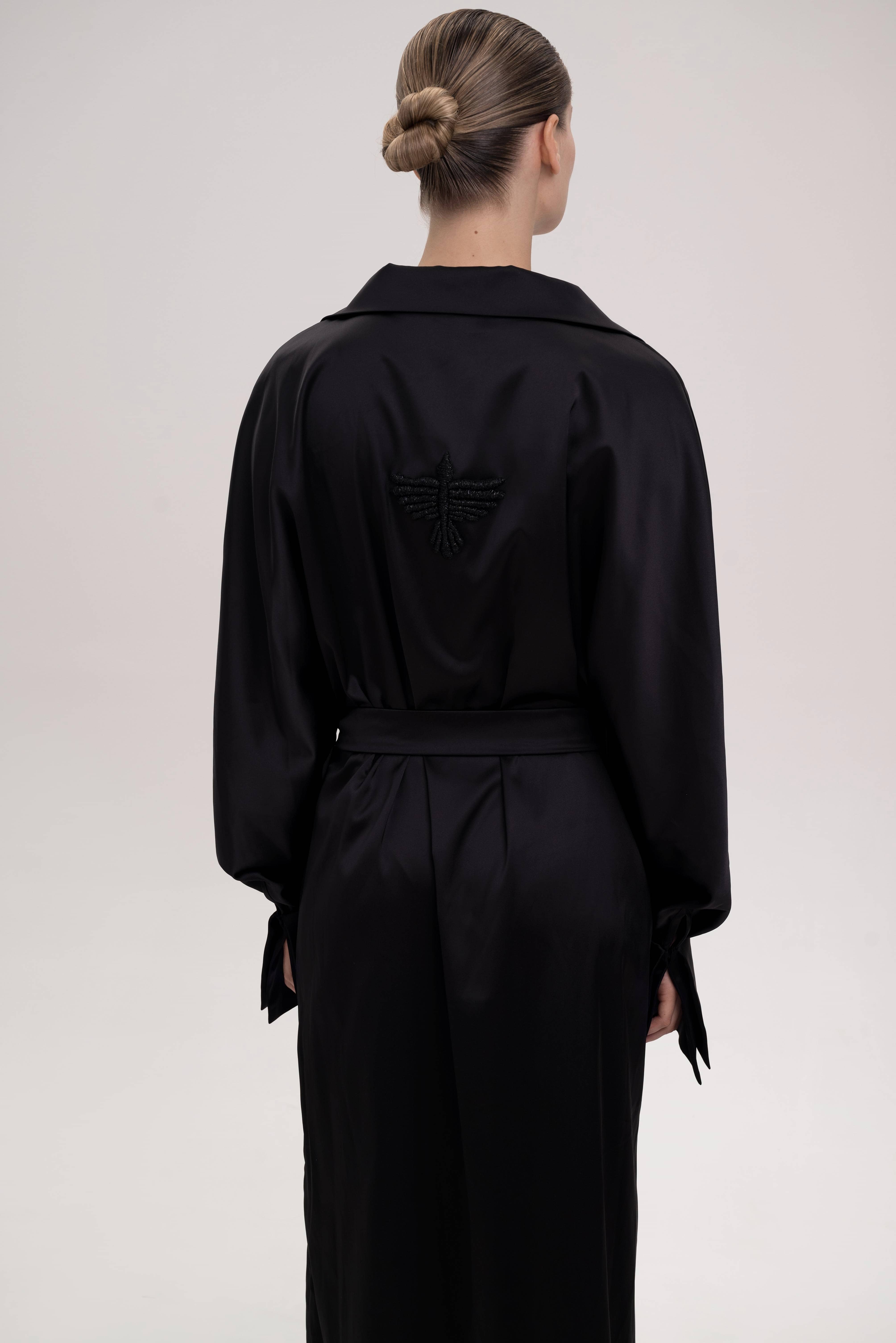 Birdie silk robe