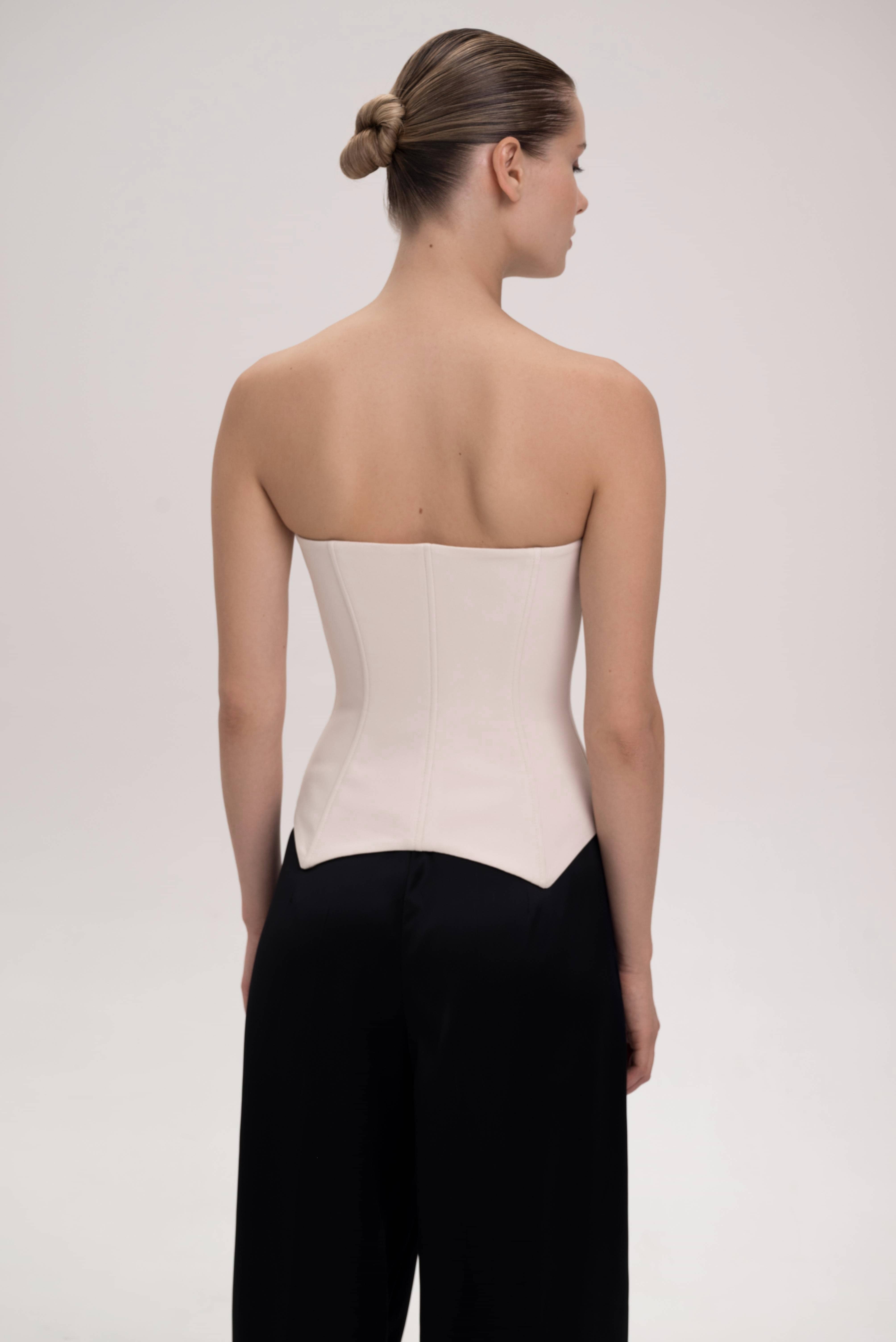 LOREN CORSET TOP BEIGE