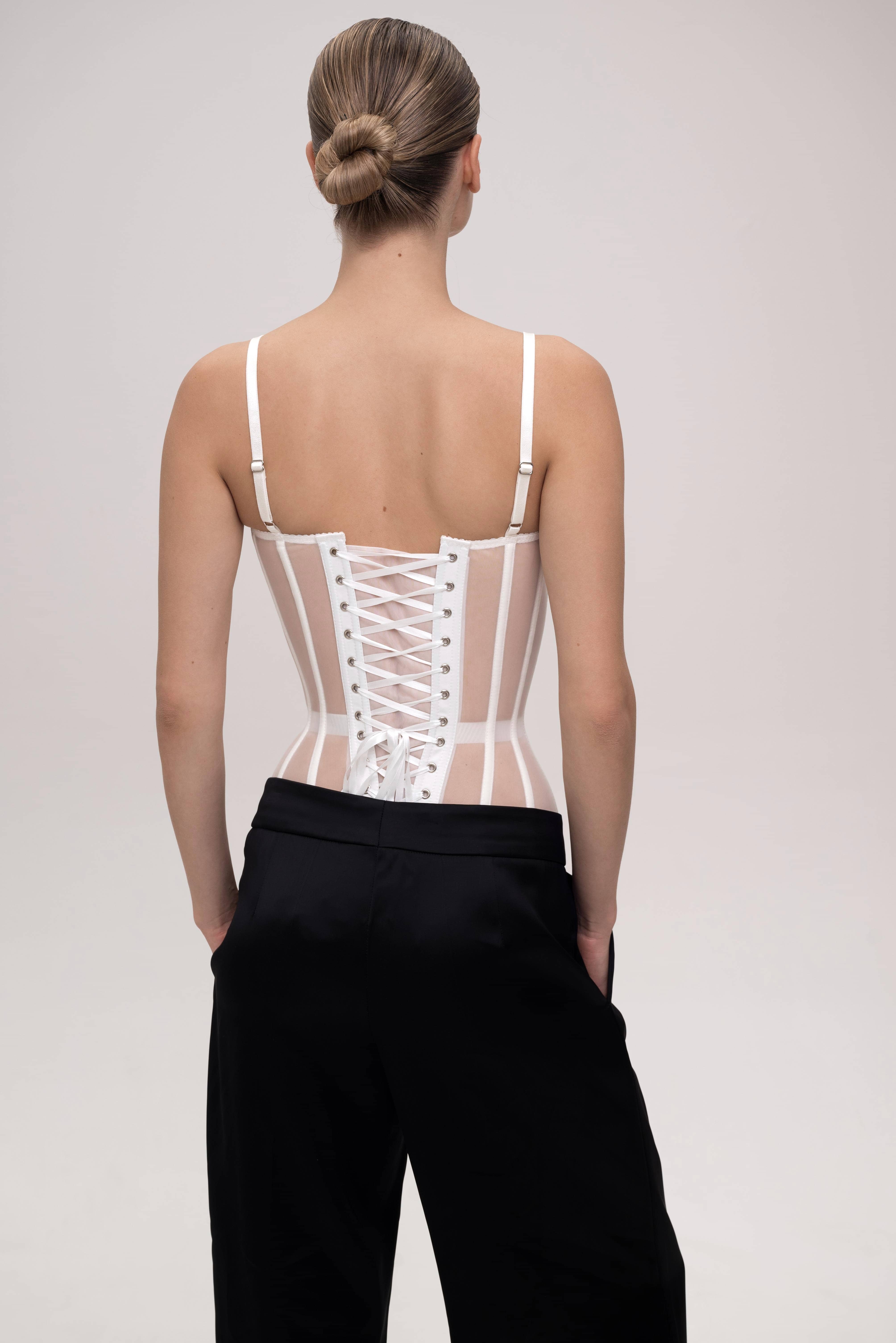 OFF WHITE CORSET WITHOUT CUPS