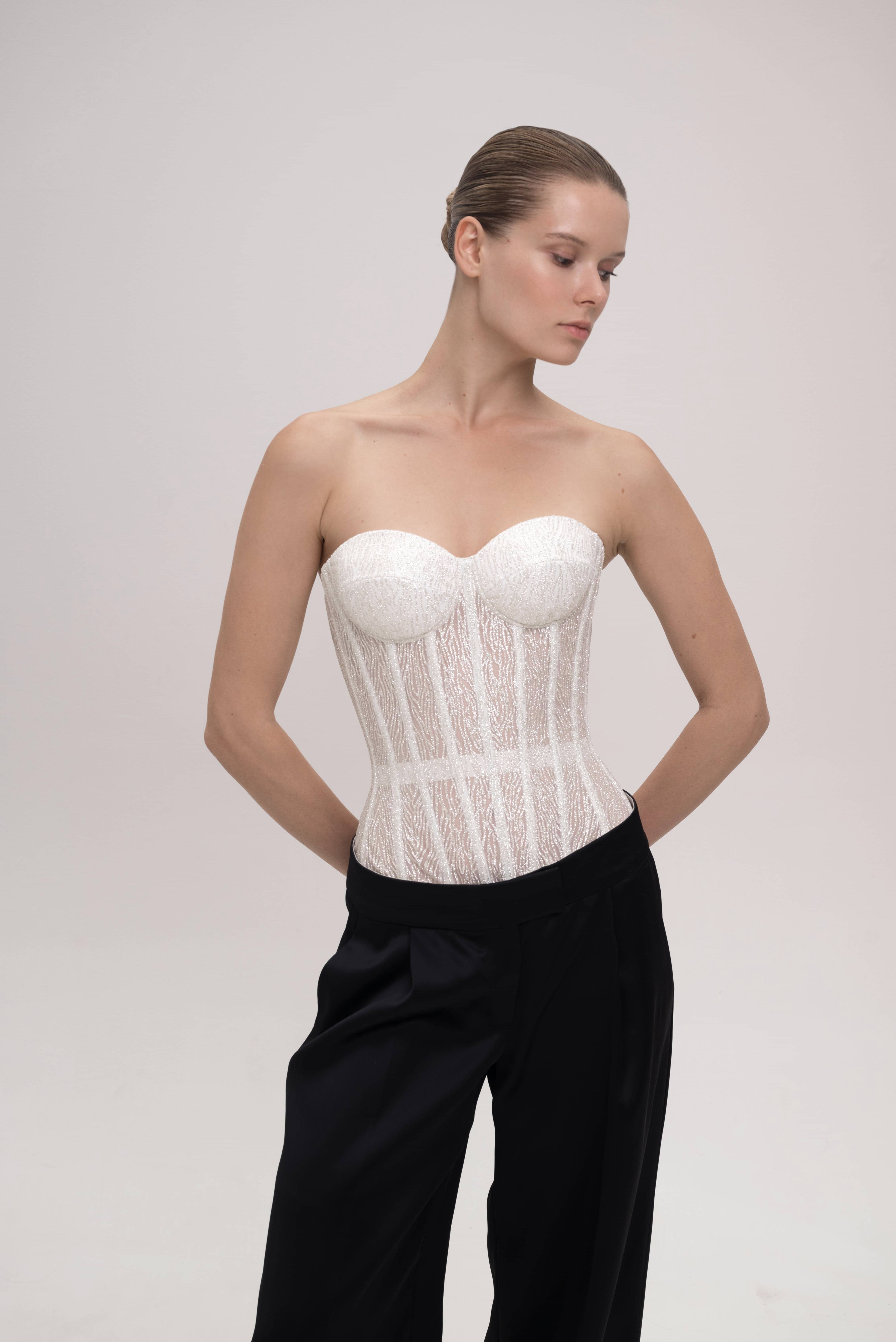 BRILLIANCE DROP WHITE CORSET