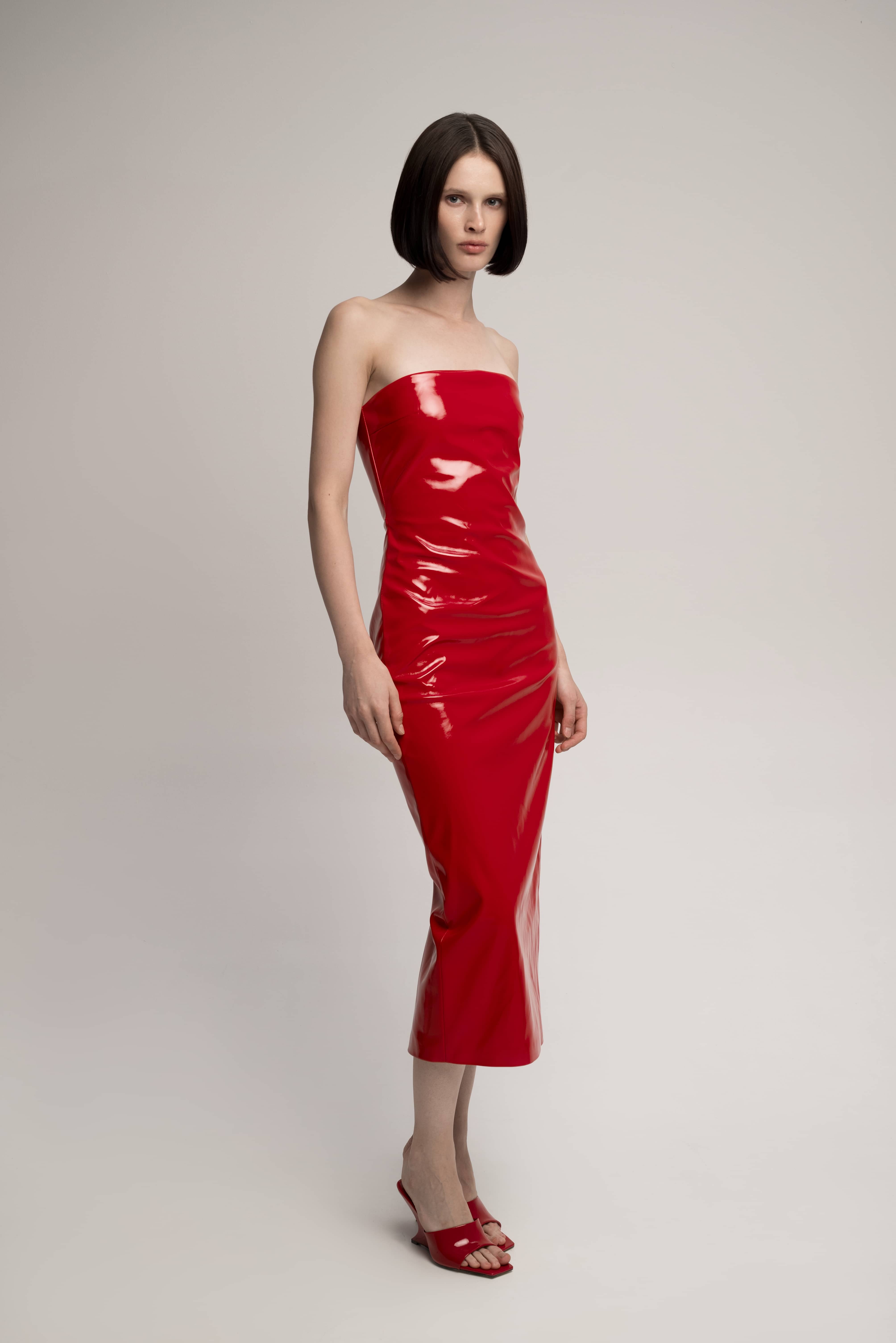 Love Killa dress in Red patent