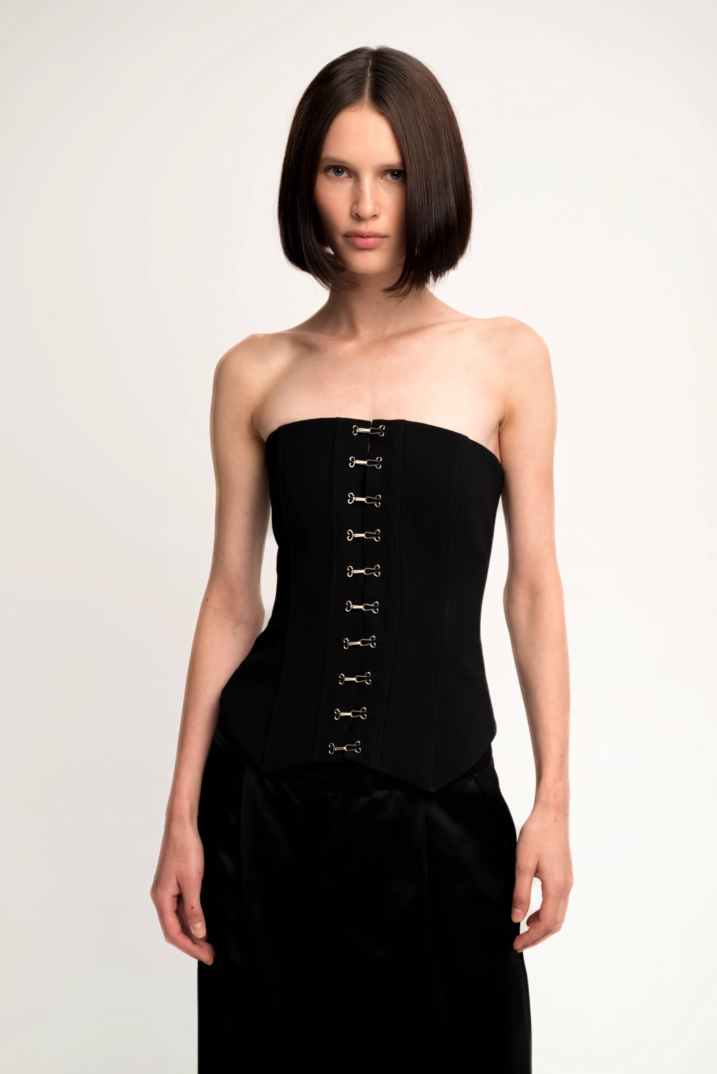 LOREN CORSET TOP BLACK