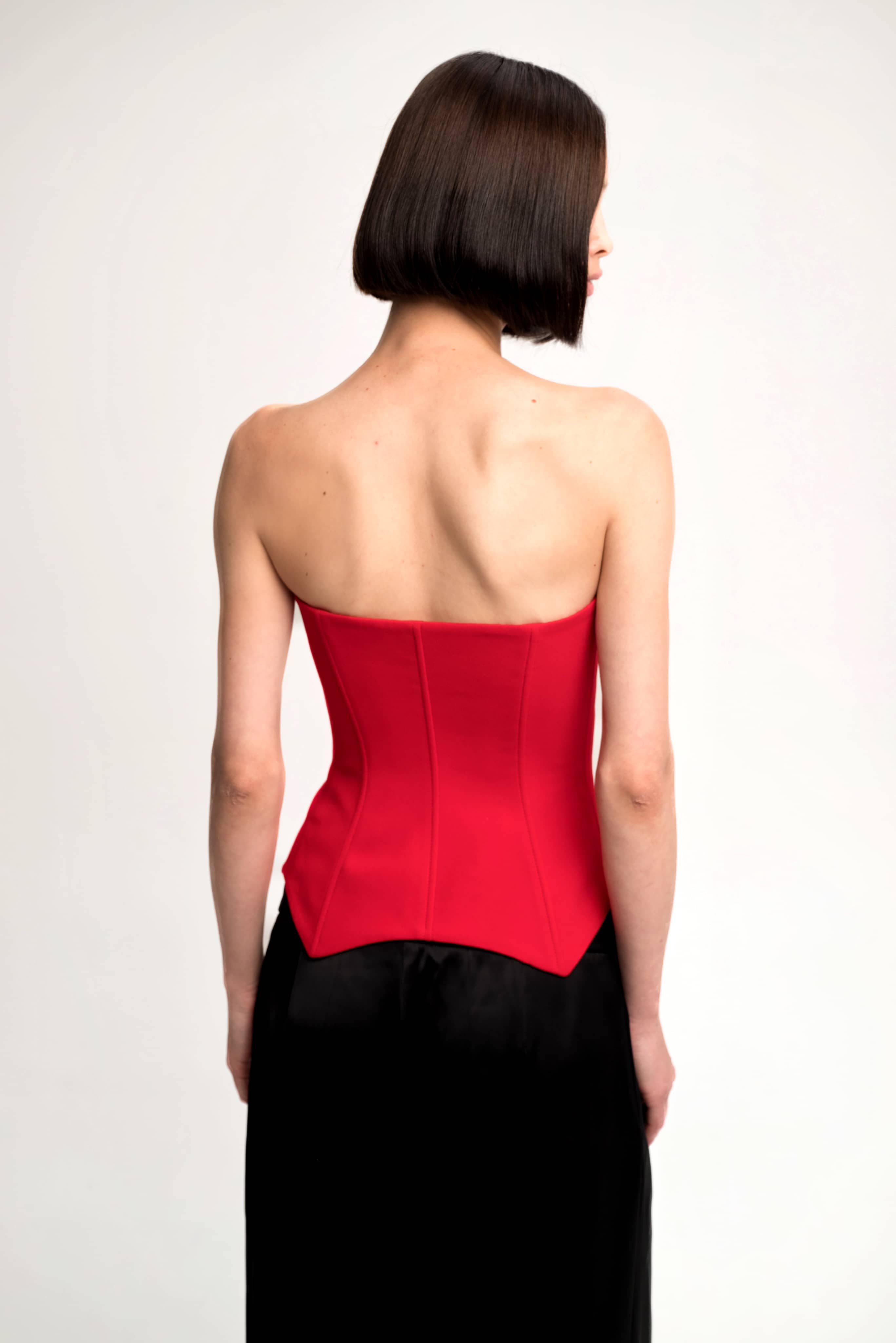 LOREN CORSET TOP RED