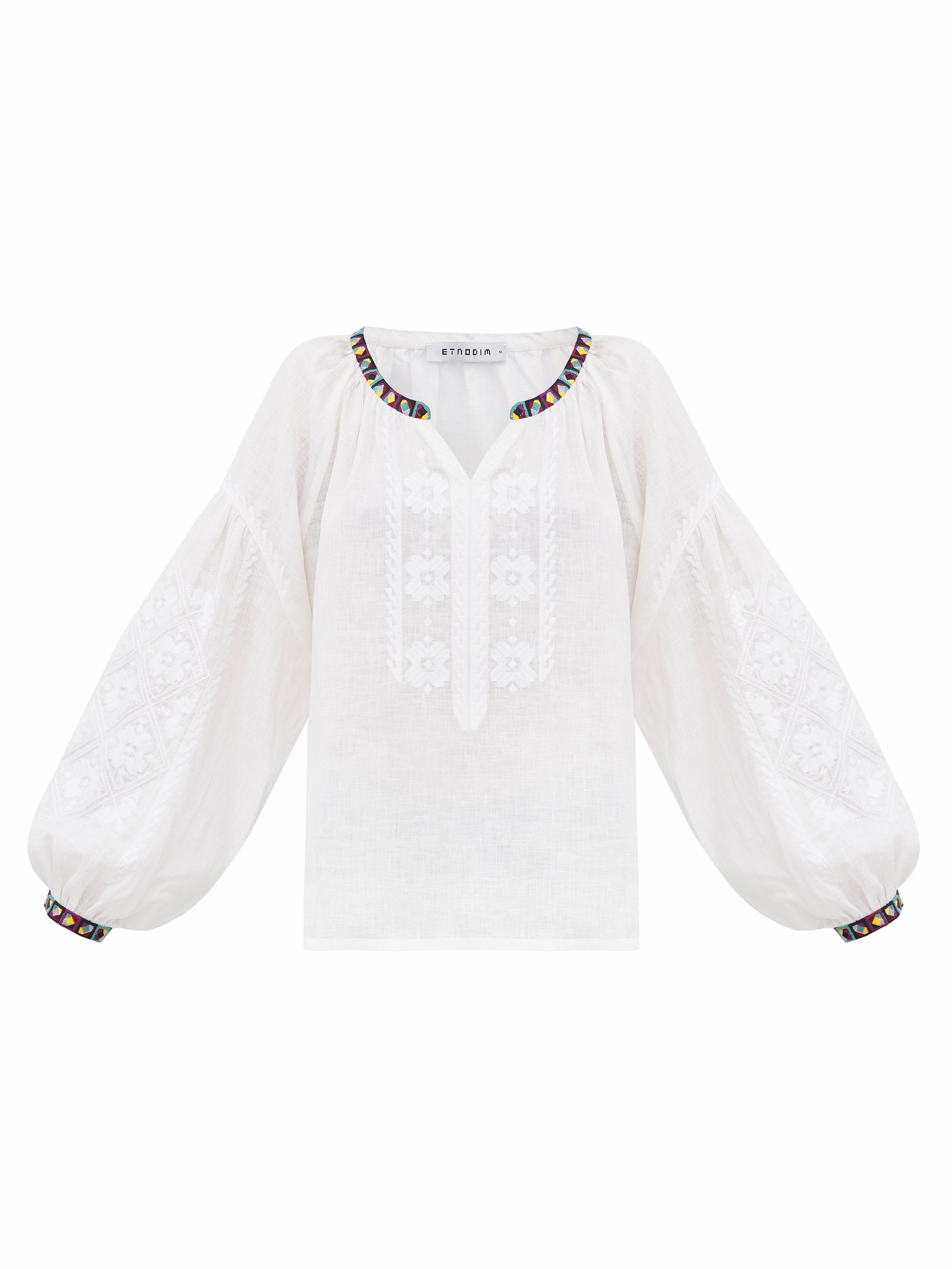 White embroidered shirt Siayvo