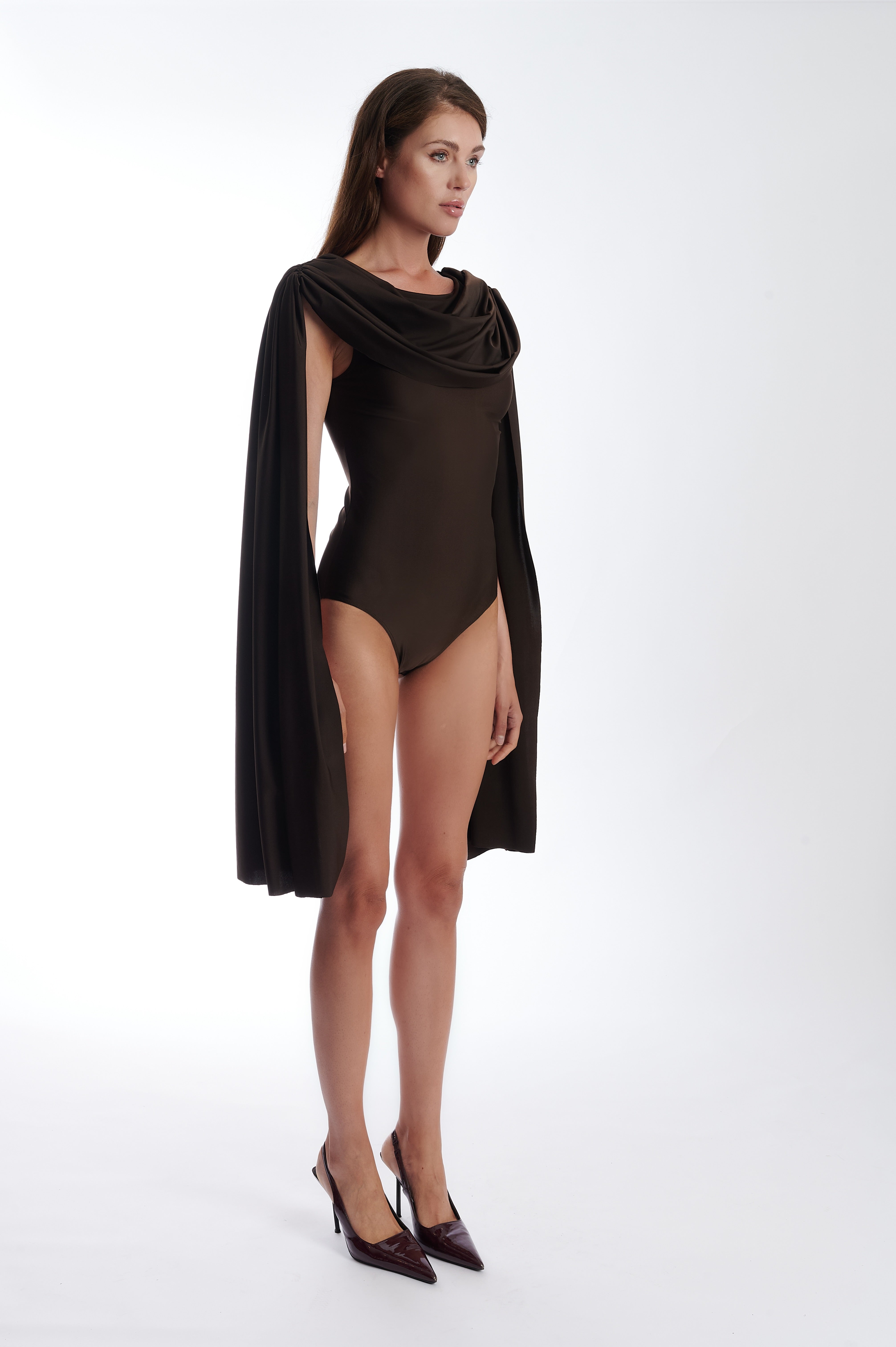 BODYSUIT WITH DRAPING