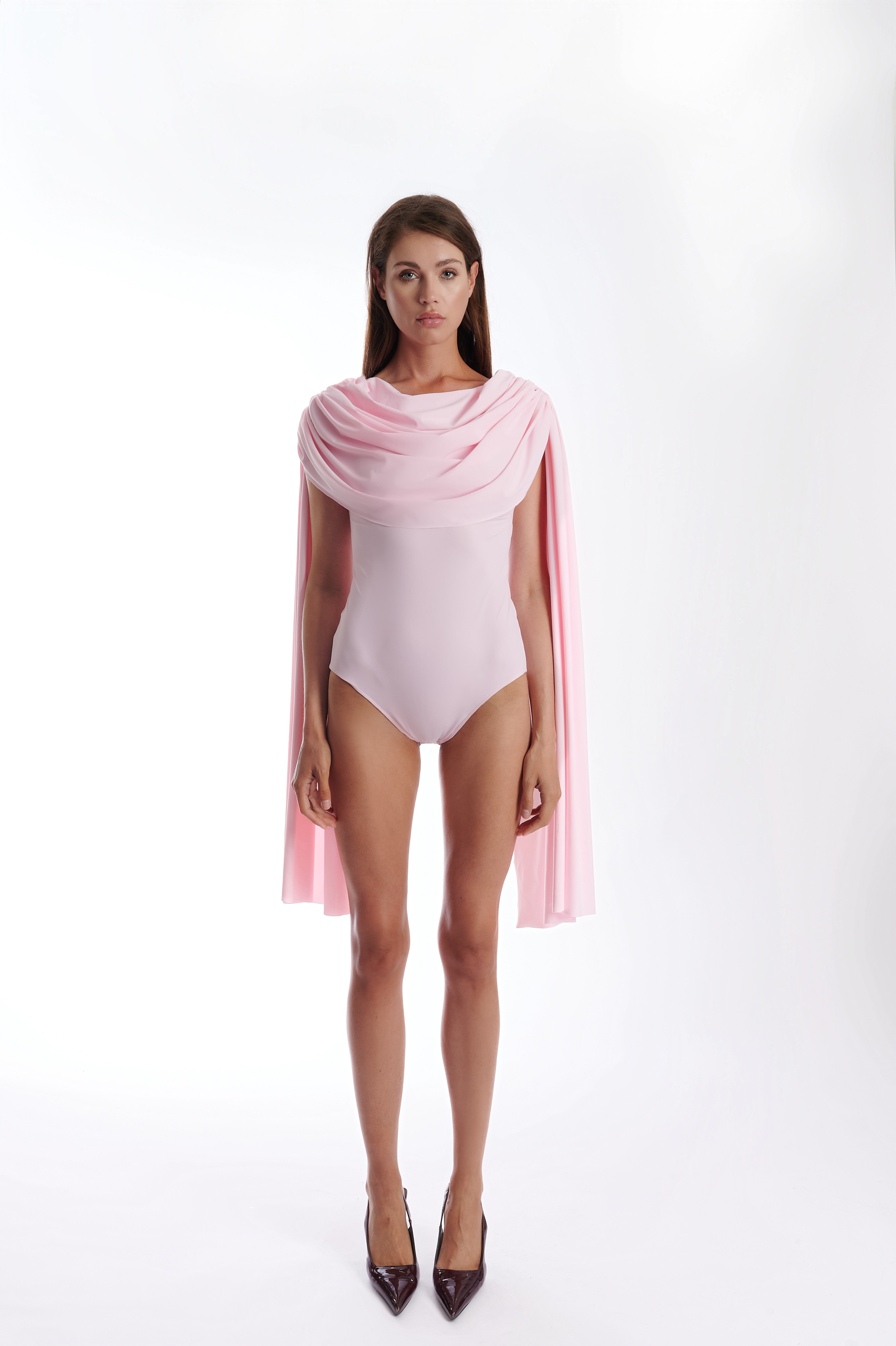 BODYSUIT WITH DRAPING