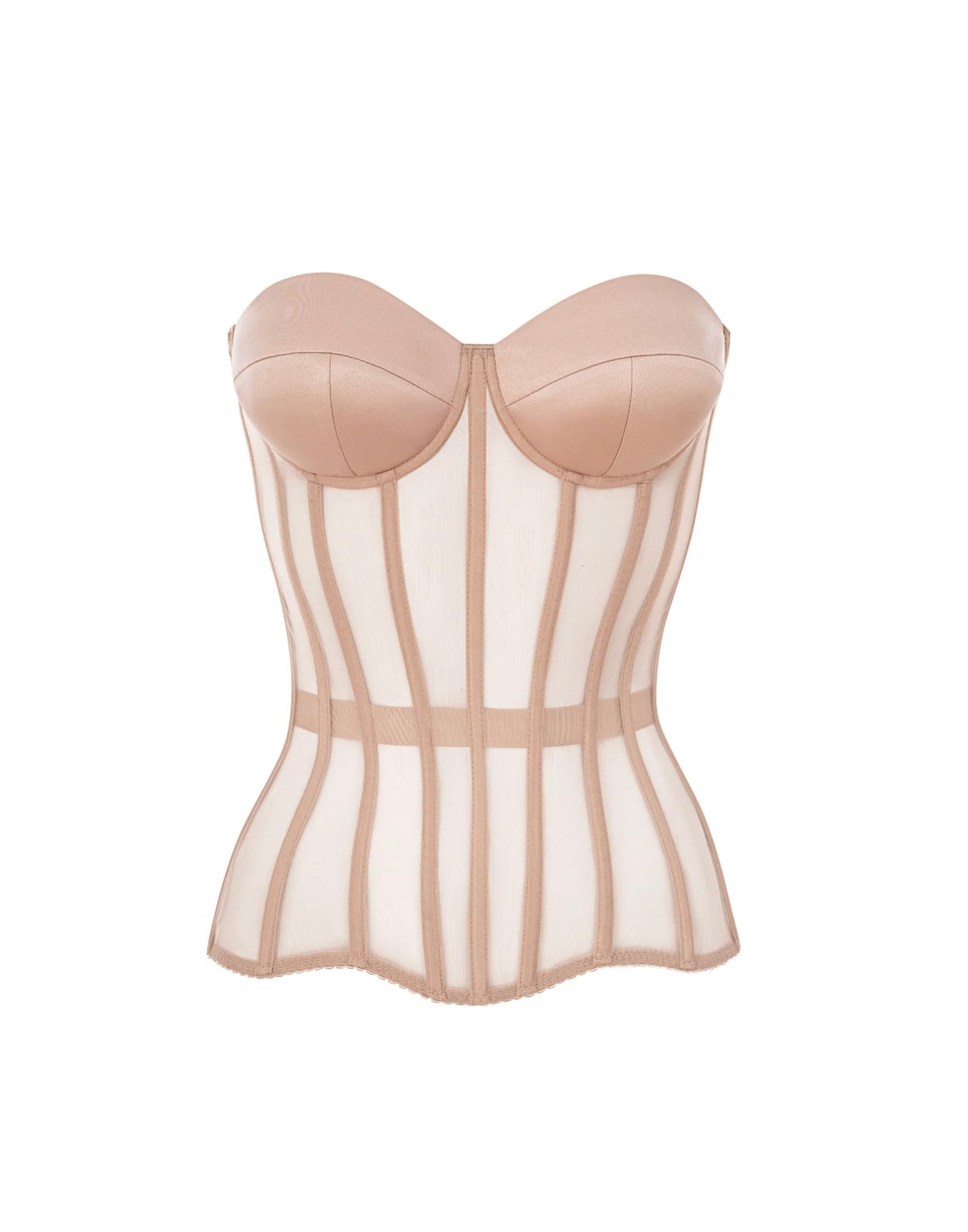 BEIGE CORSET WITH CUPS