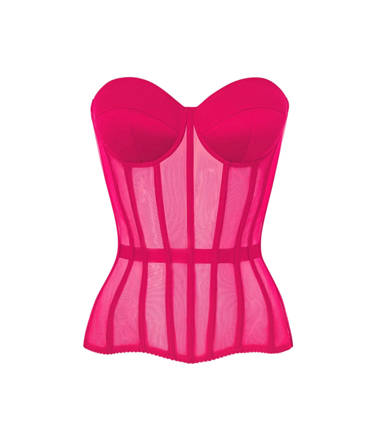 HOT PINK CORSET WITH CUPS