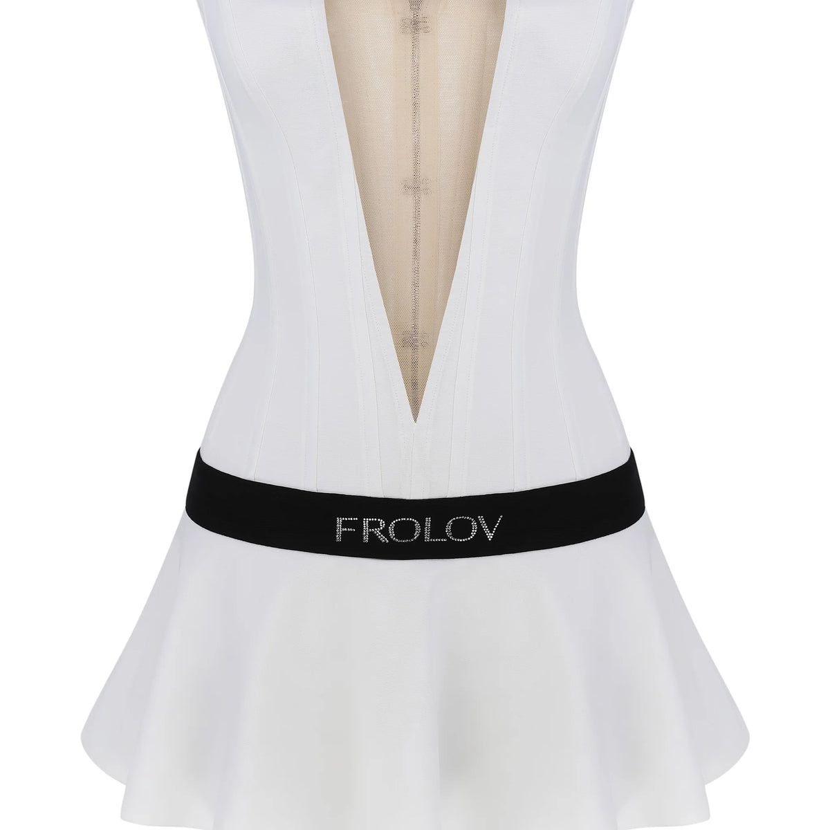 corset tennis dress TENNIS STYLE DRESS WITH CORSET TOP XS / White