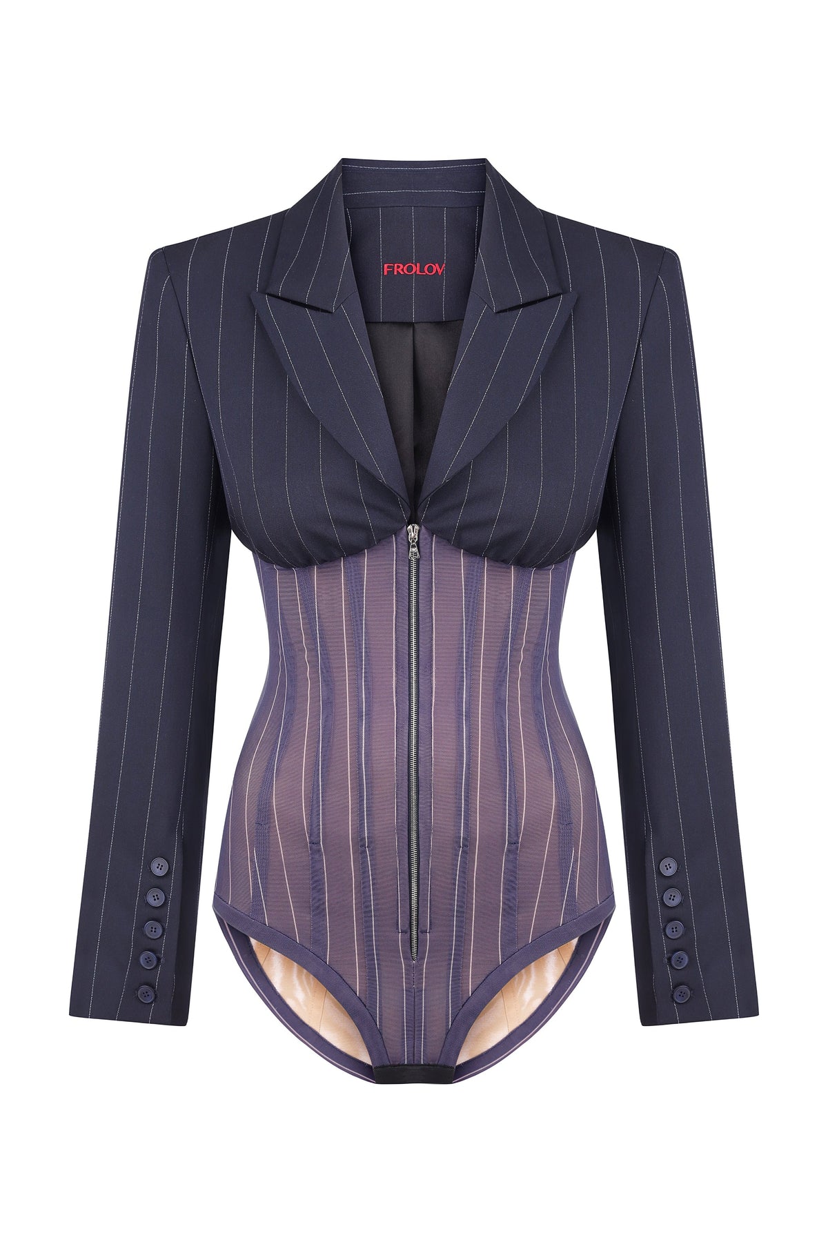 CORSETED JACKET-BODYSUIT