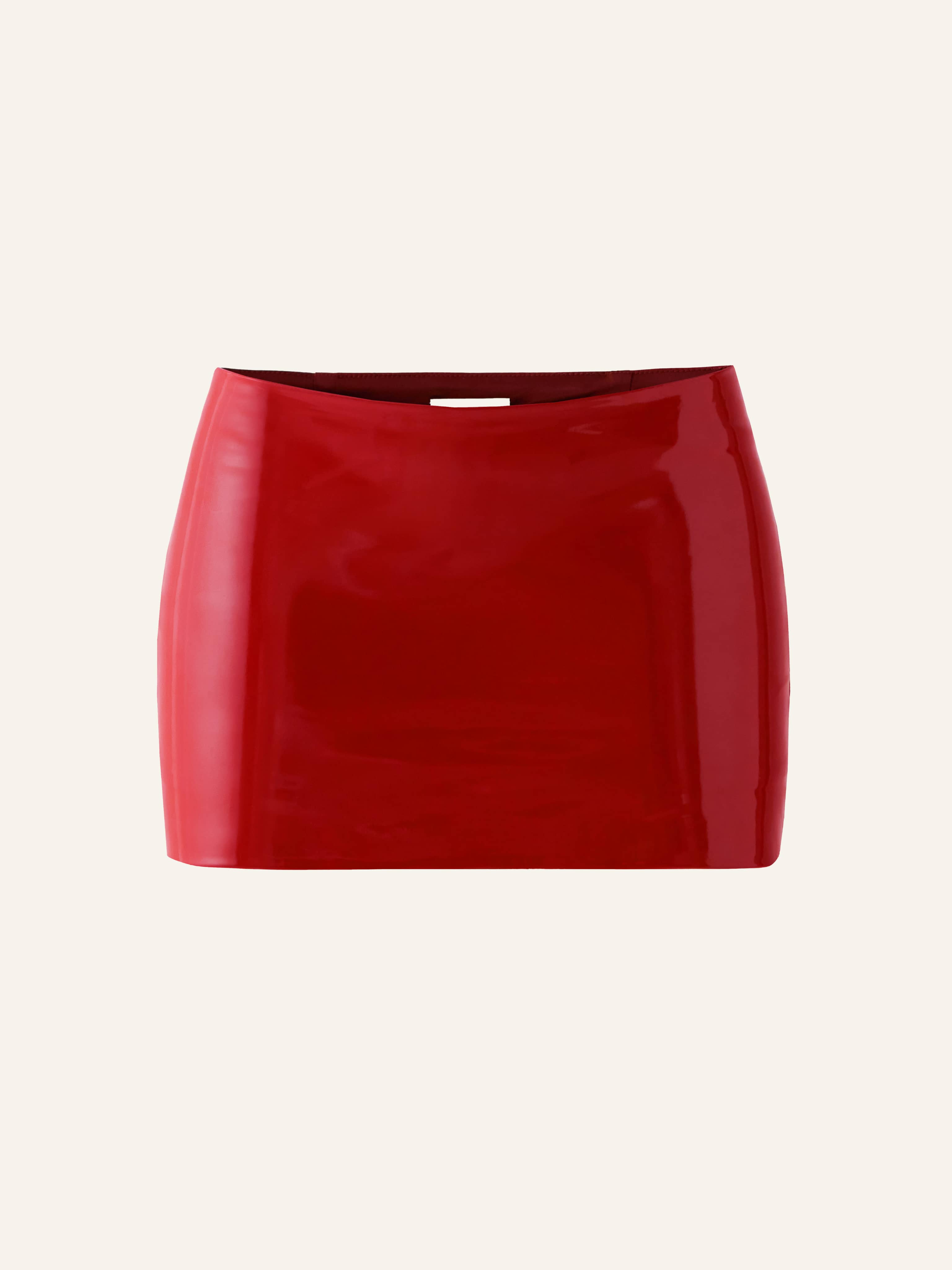 Mini Mini skort in Red patent