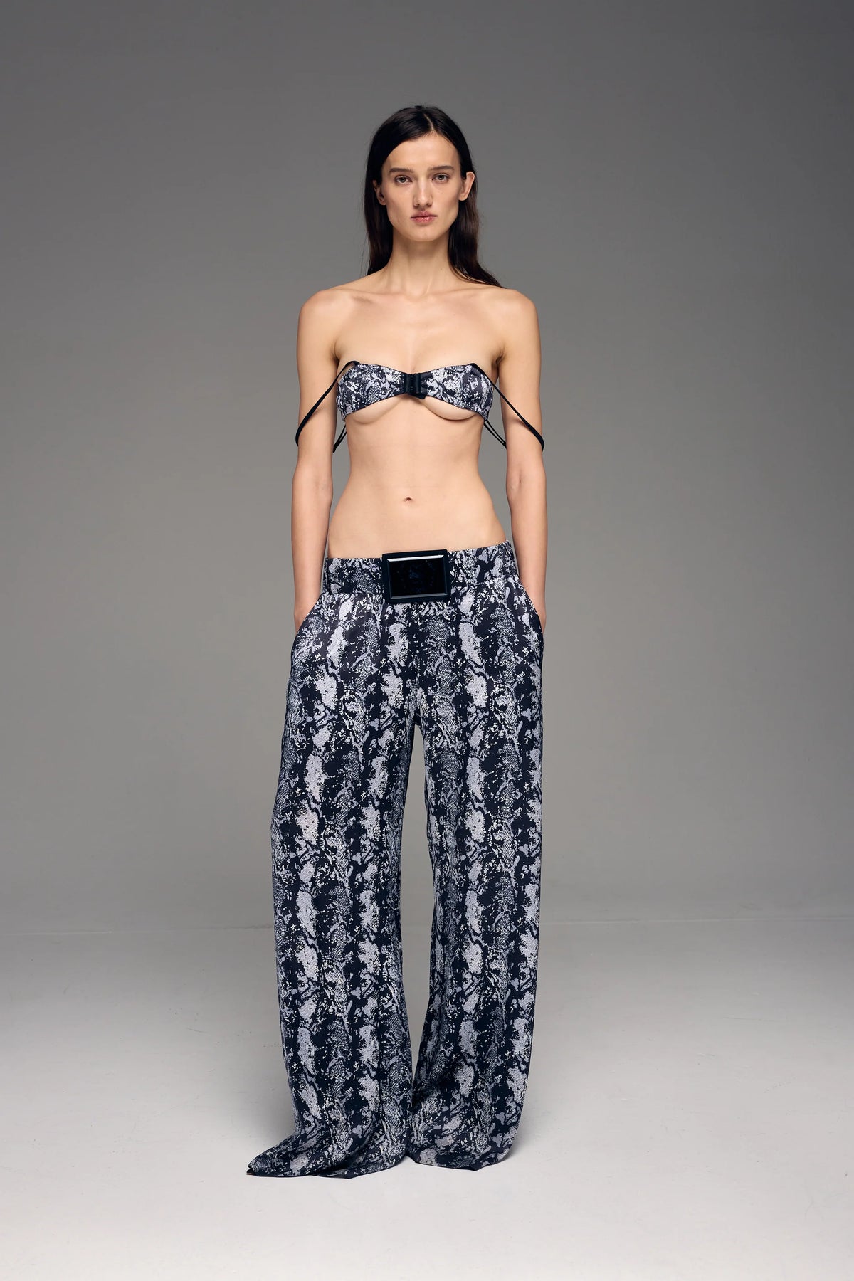 SILK WIDE TROUSERS