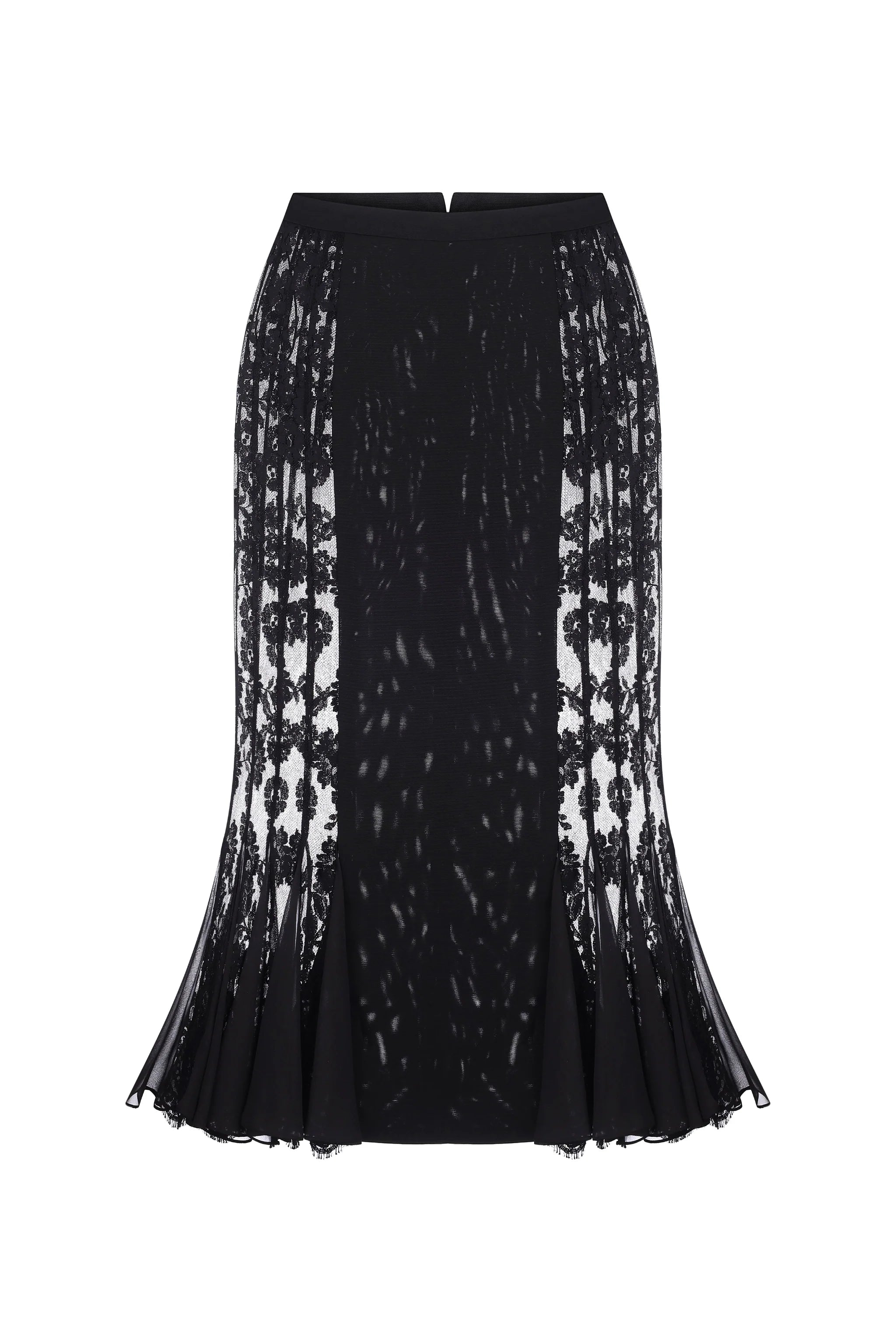 CORSET SKIRT WITH MESH AND LACE DETAILS