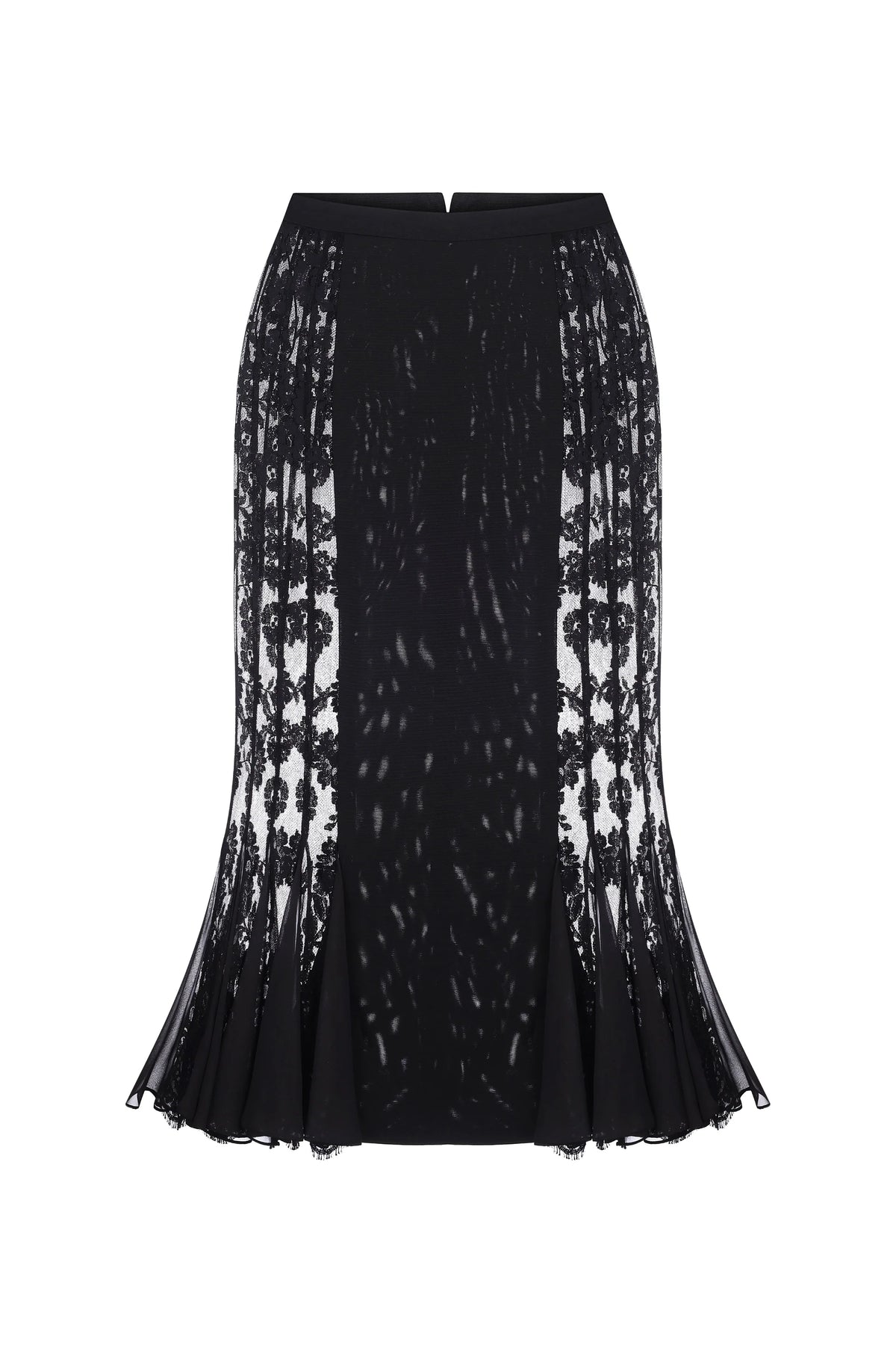 CORSET SKIRT WITH MESH AND LACE DETAILS