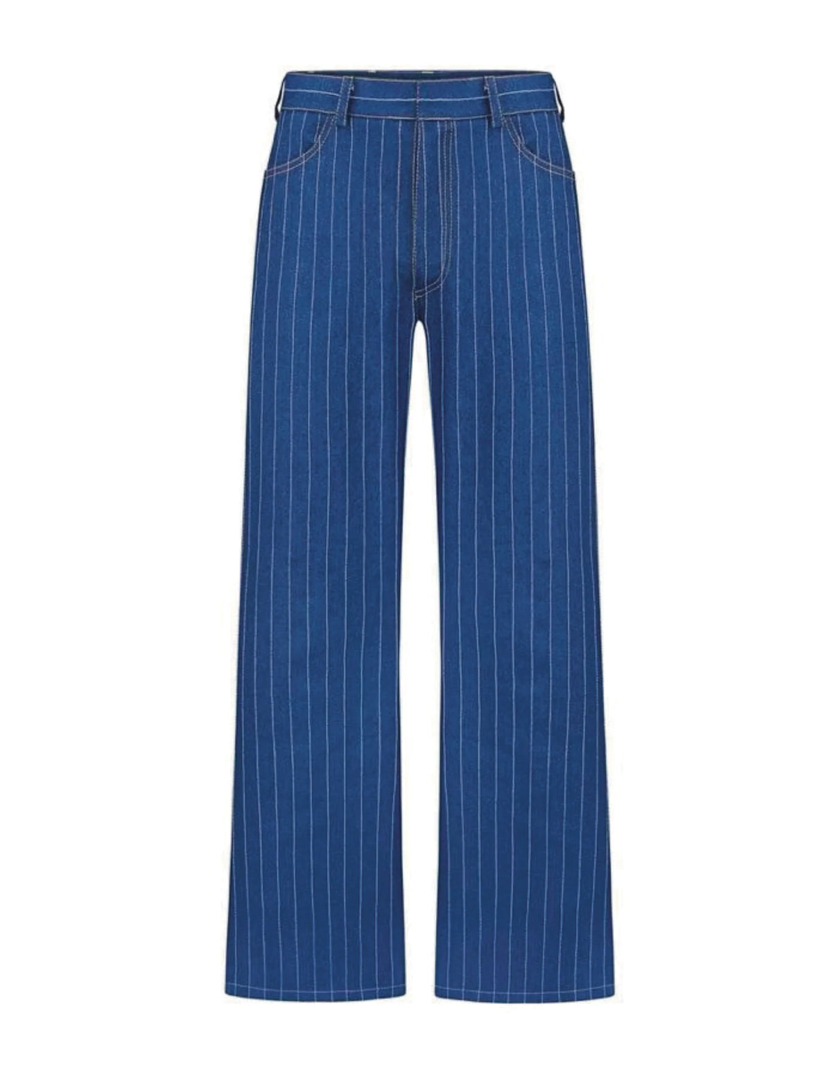 BLUE JEANS WITH WHITE STRIPES