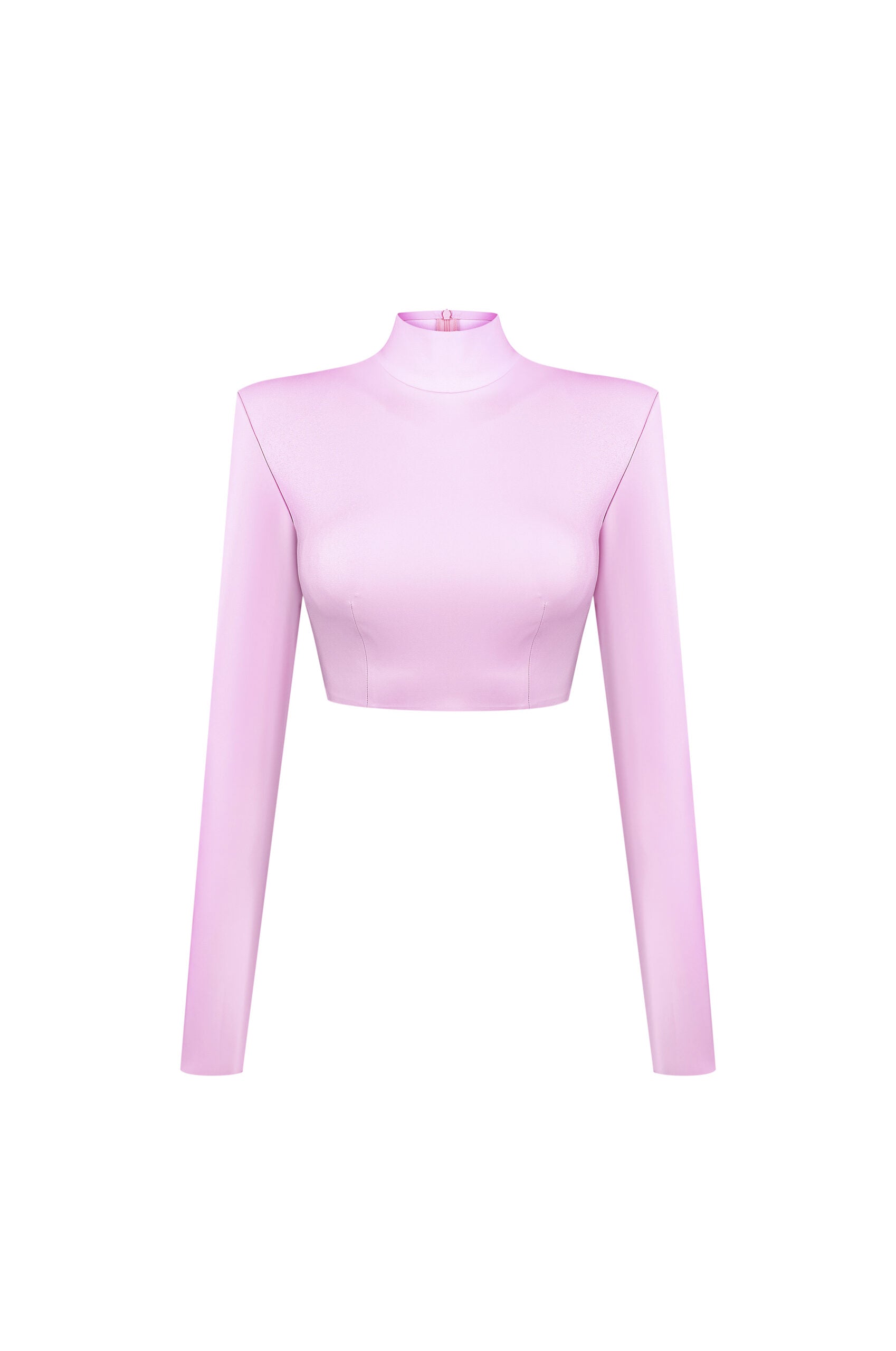 VEGAN LEATHER CROPPED TOP