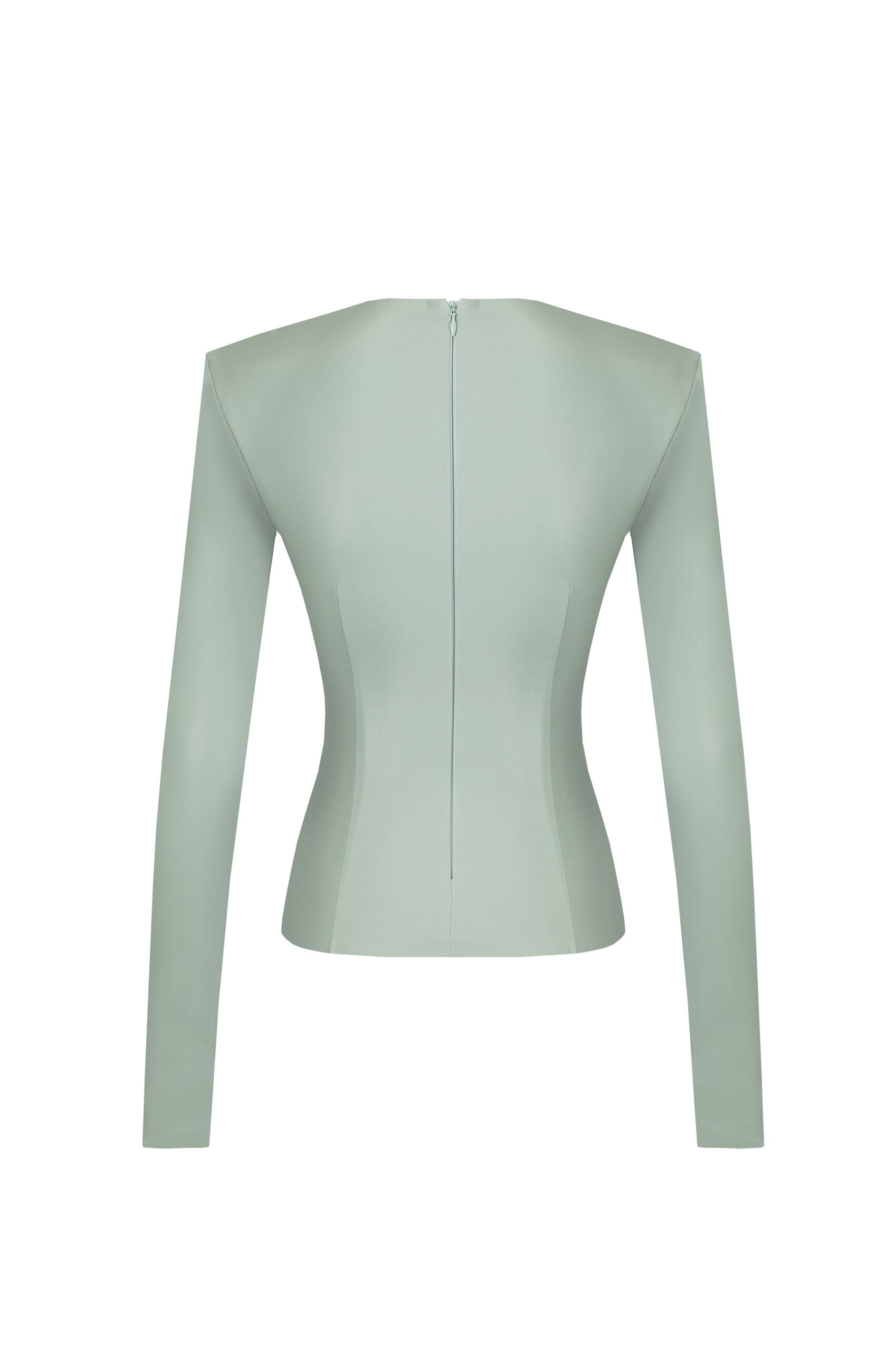 VEGAN LEATHER LONG SLEEVE TOP