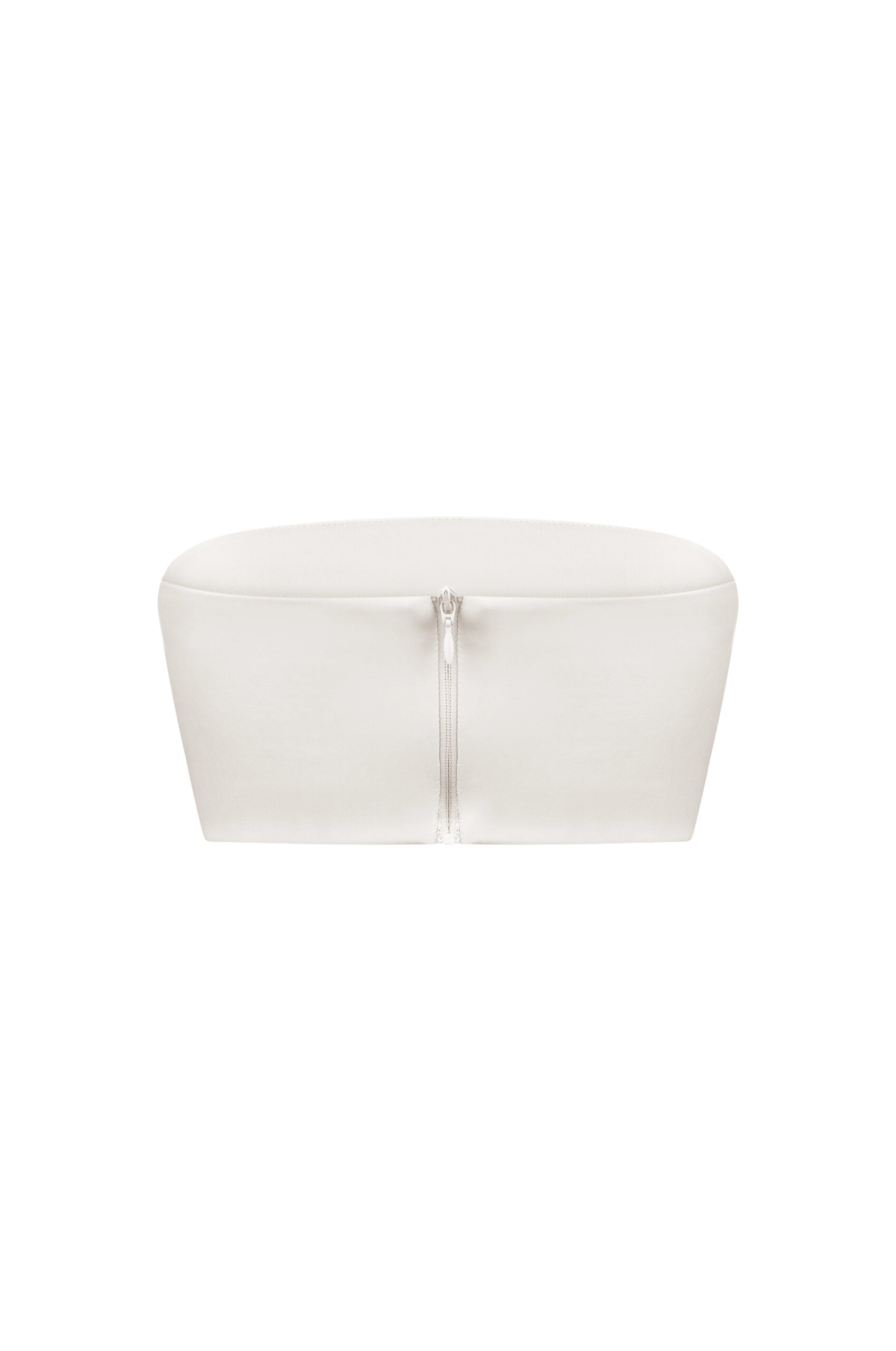 VEGAN LEATHER BANDEAU TOP