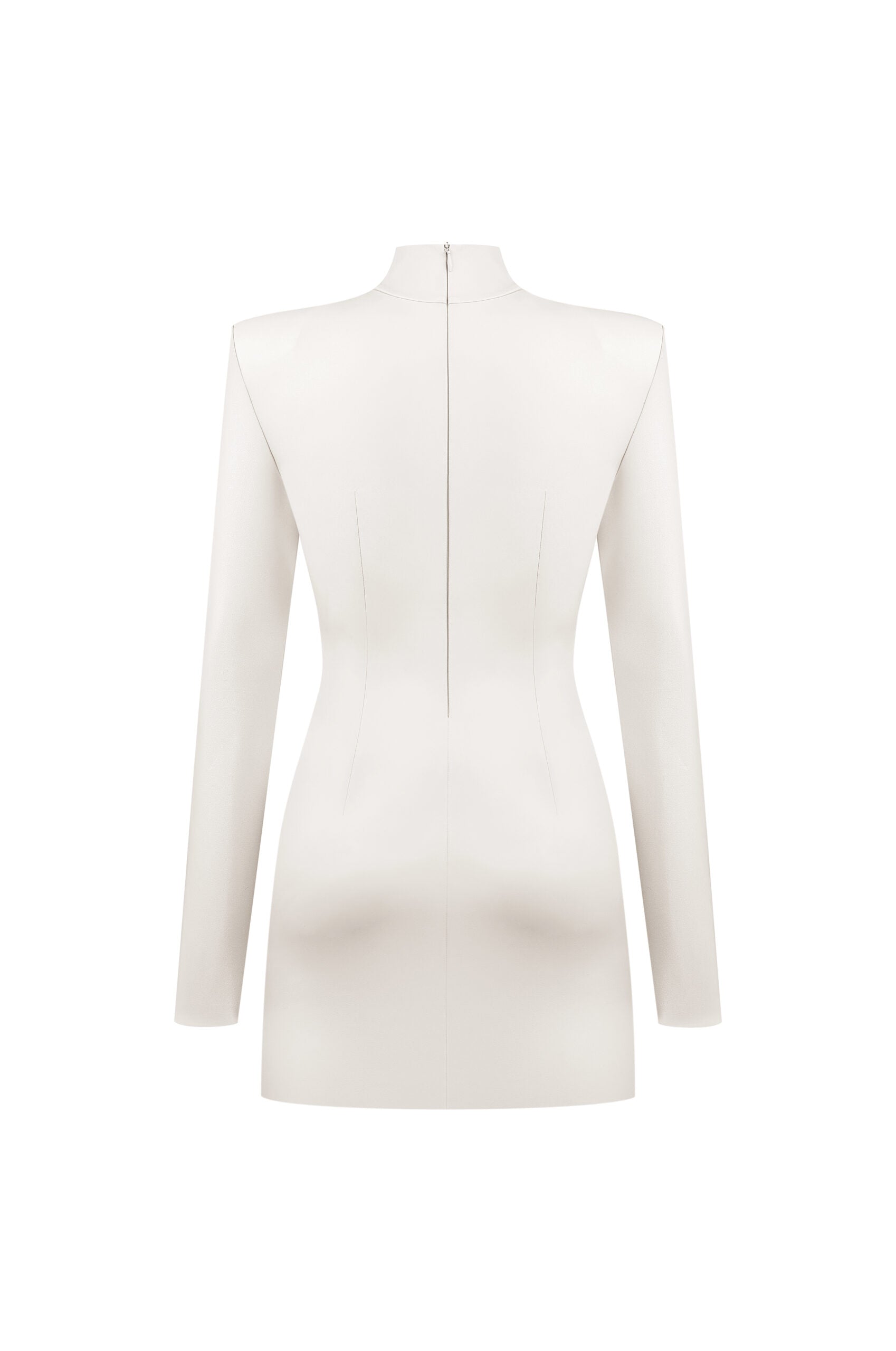 VEGAN LEATHER HOURGLASS MINI DRESS