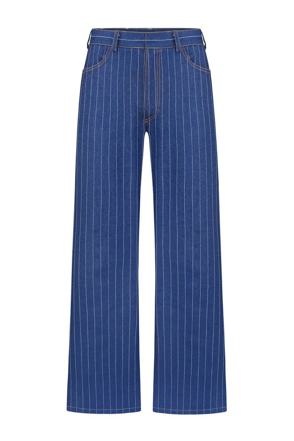 BLUE JEANS WITH WHITE STRIPES