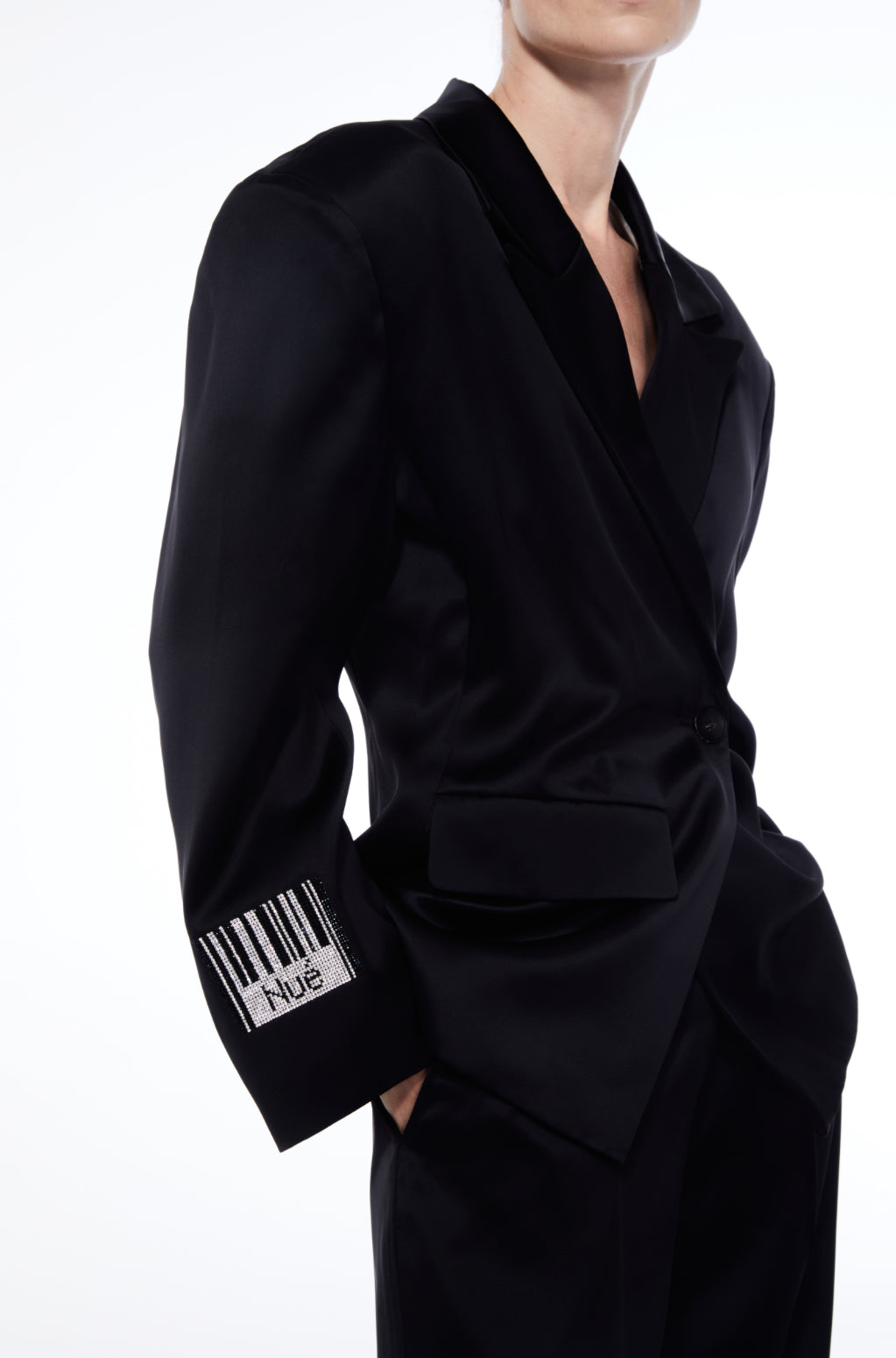 Barcode fitted blazer