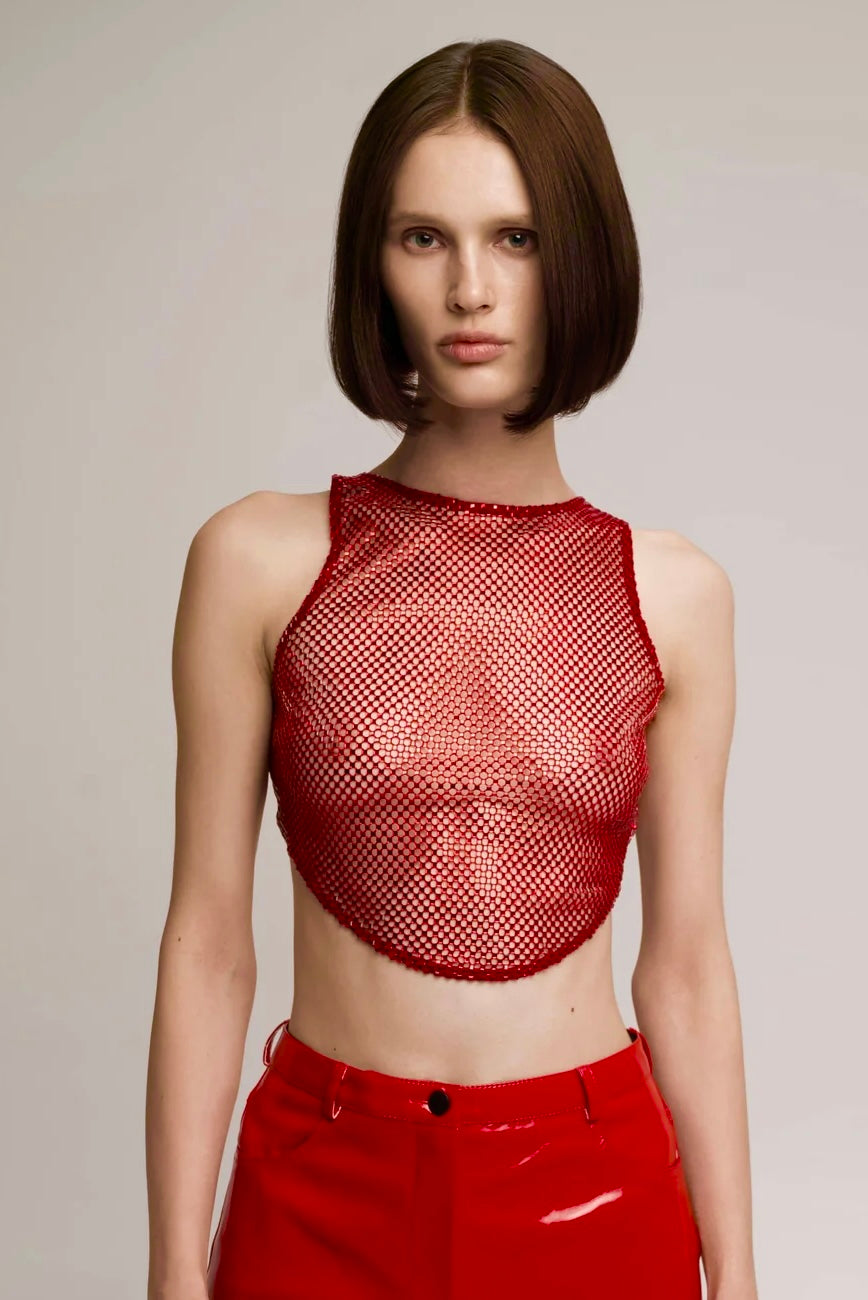 Stardust Armour top in Red