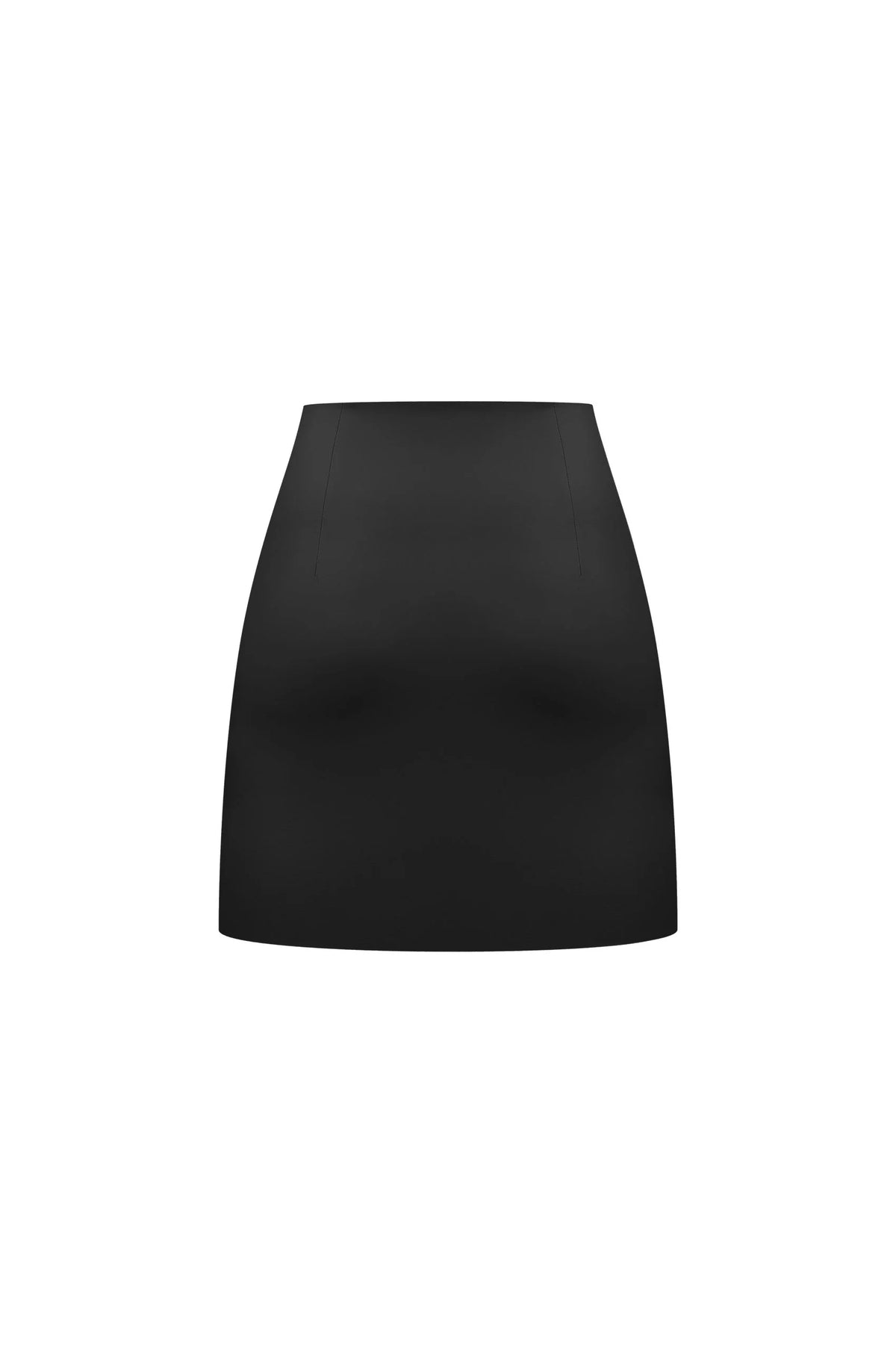 VEGAN LEATHER MINI SKIRT BLACK